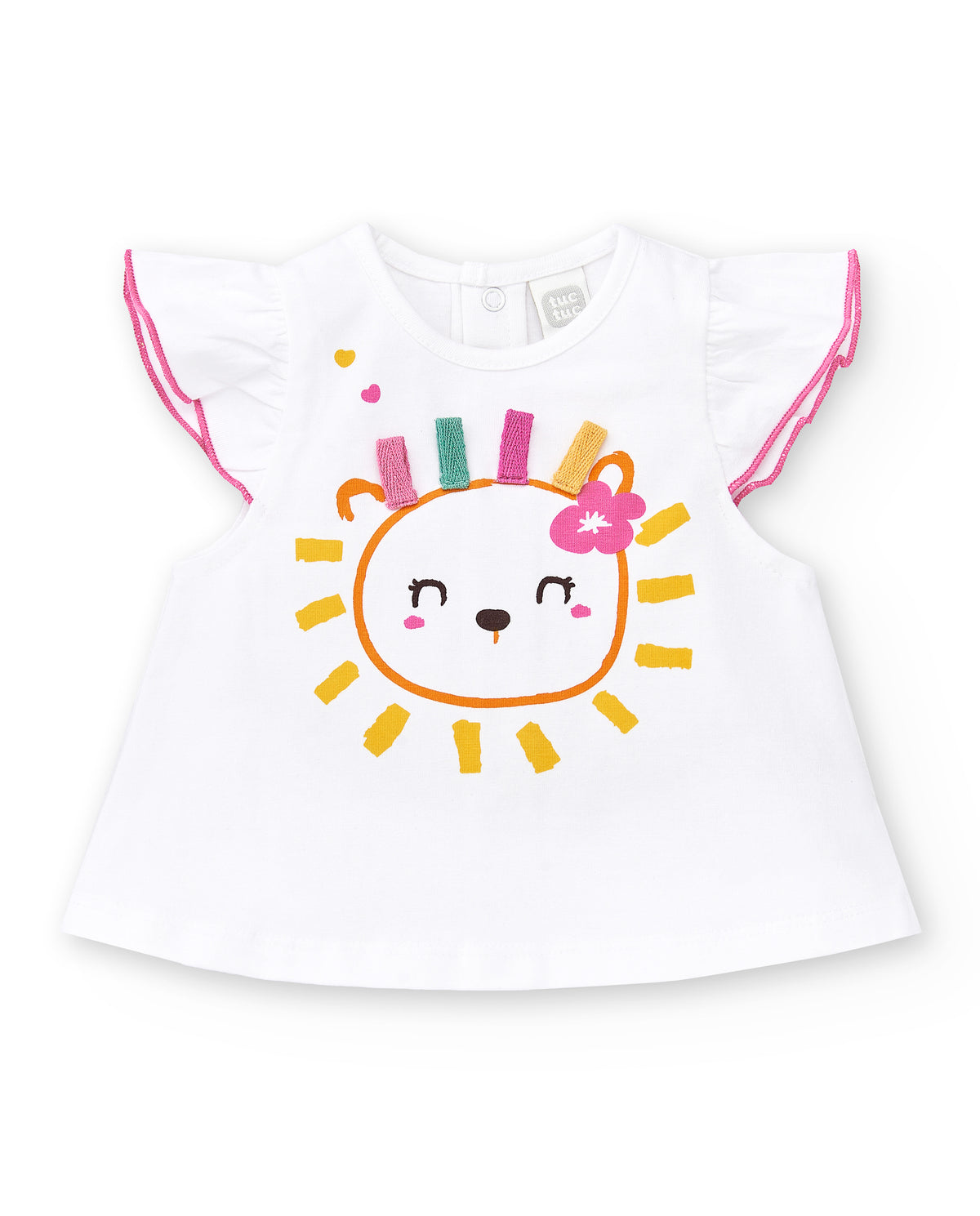 Conjunto punto plana blanco niña Animal Life