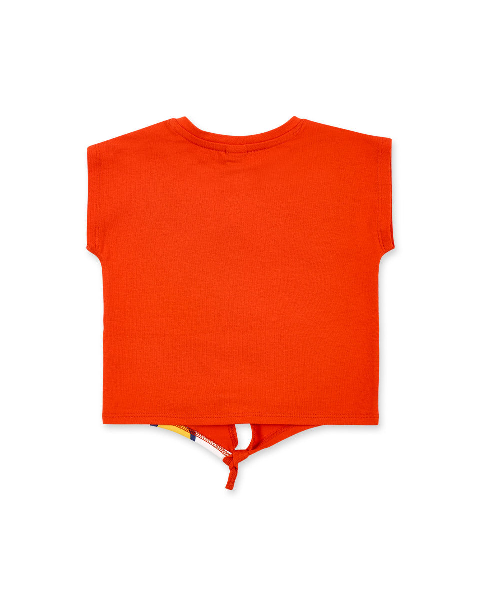 Camiseta punto rojo nudo niña Salty Air