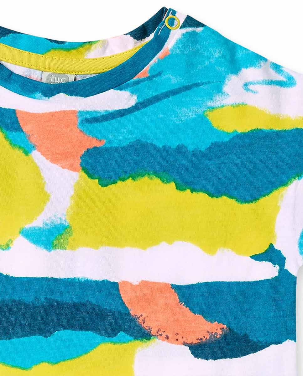 Camiseta punto azul blanco niño Laguna Beach