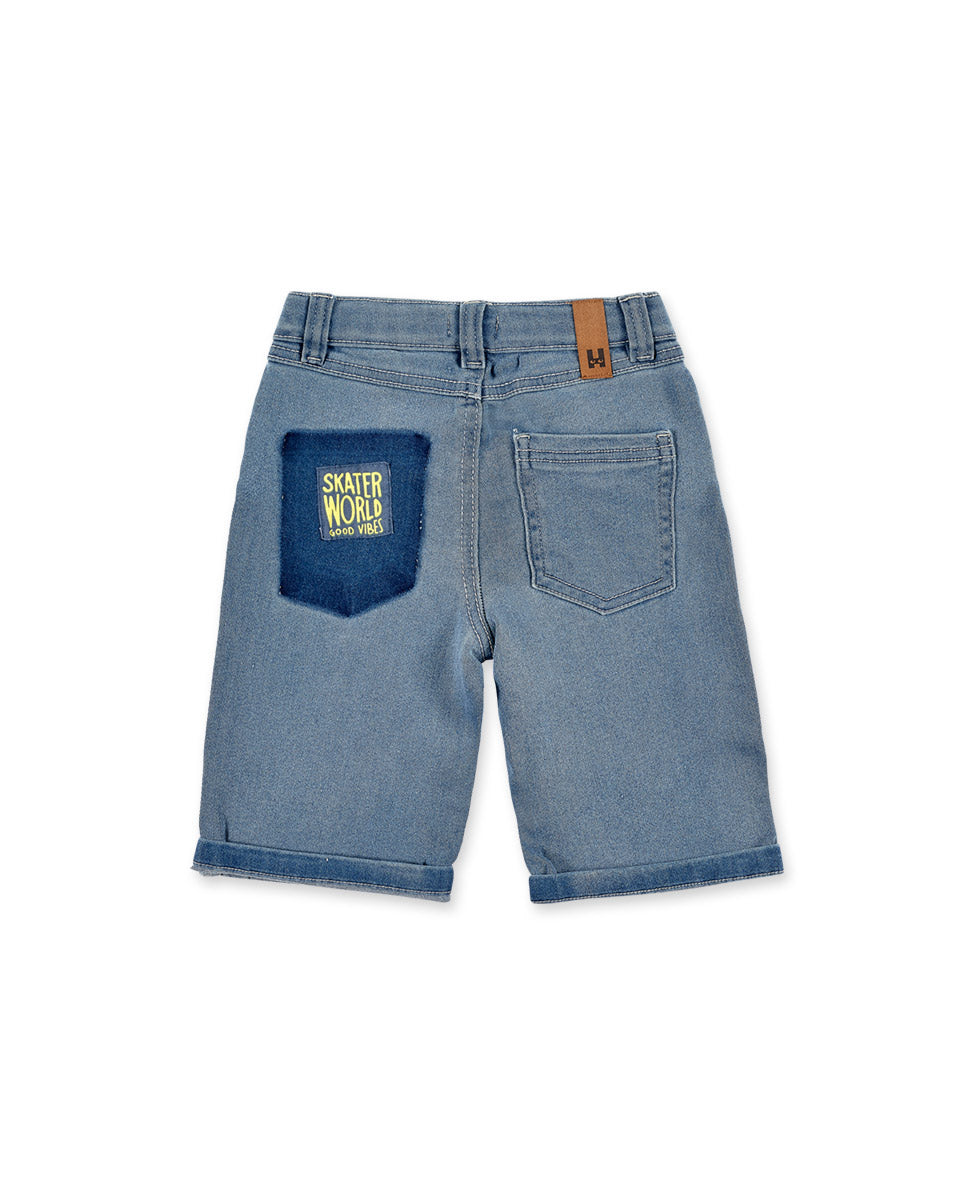 Bermuda denim azul niño Skating World