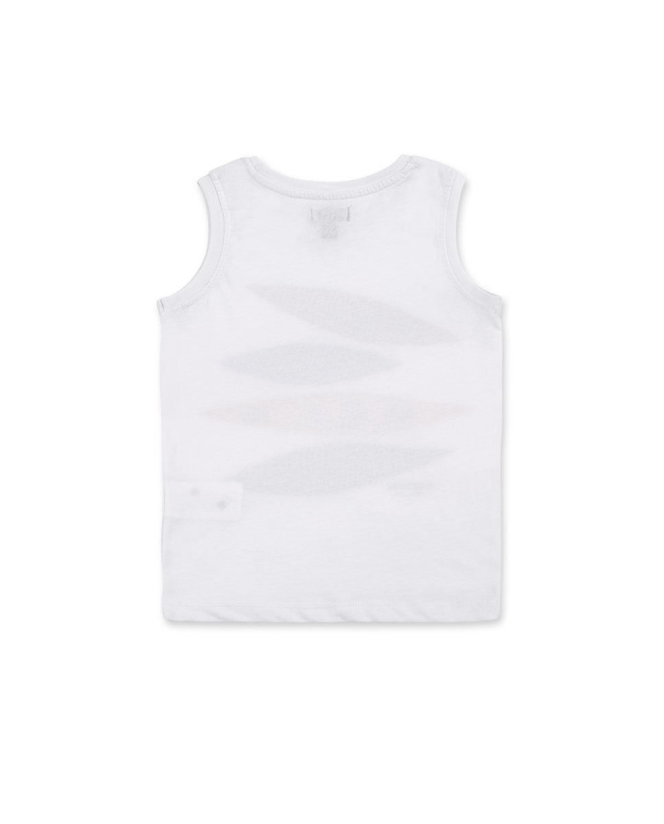 Camiseta tirantes punto blanco niño Kayak Club