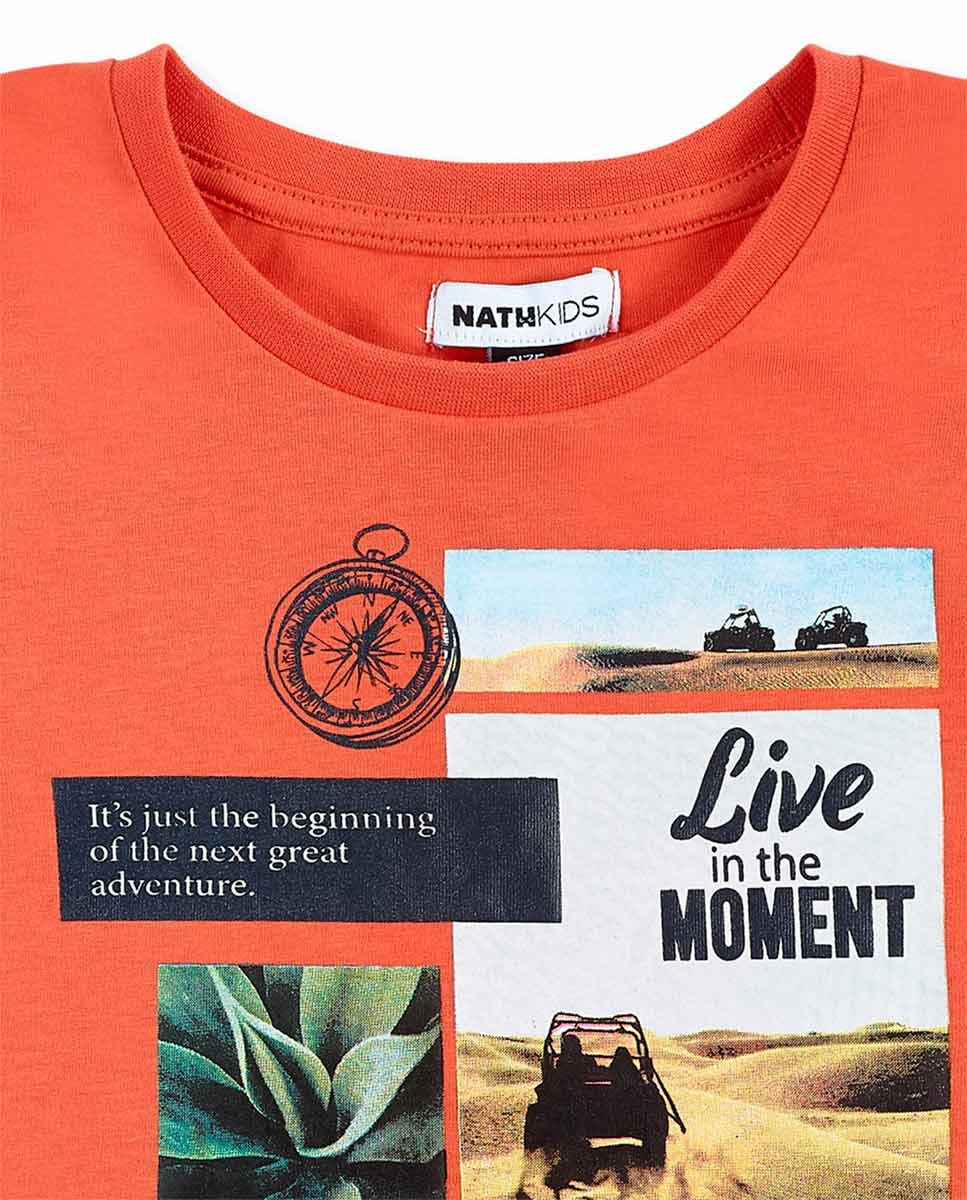 Camiseta punto naranja niño My Plan To Escape