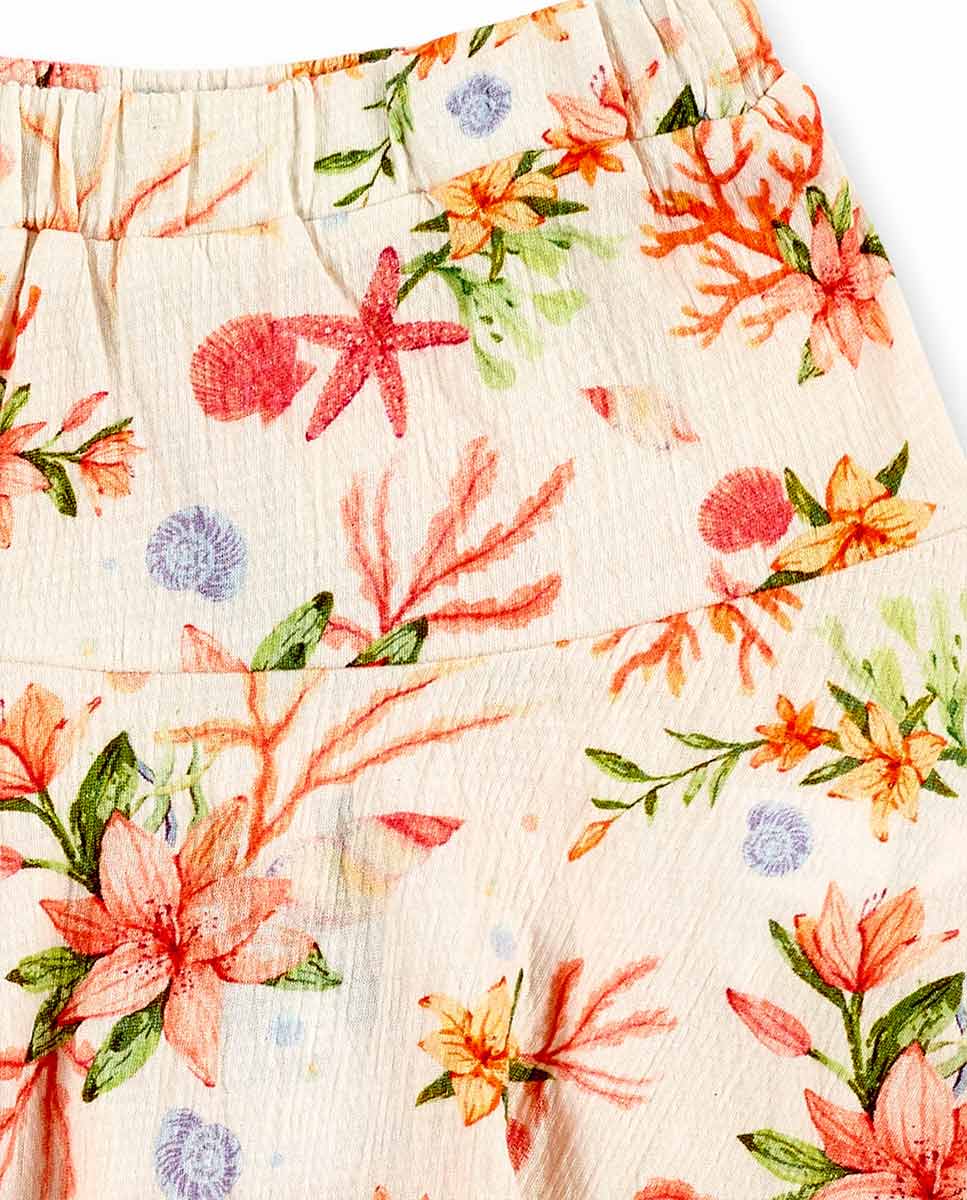 Falda punto beige niña Island Life