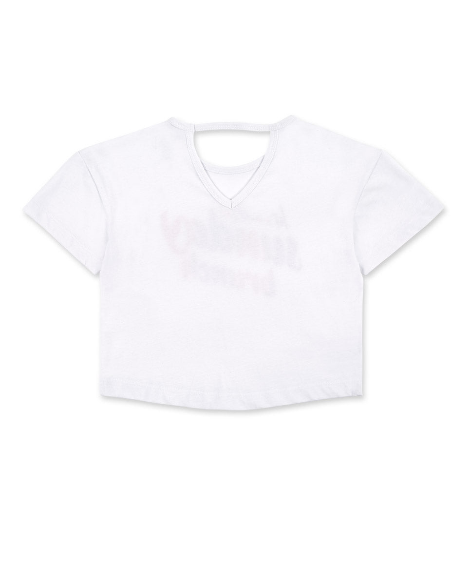 Camiseta punto blanco niña Sunday Brunch