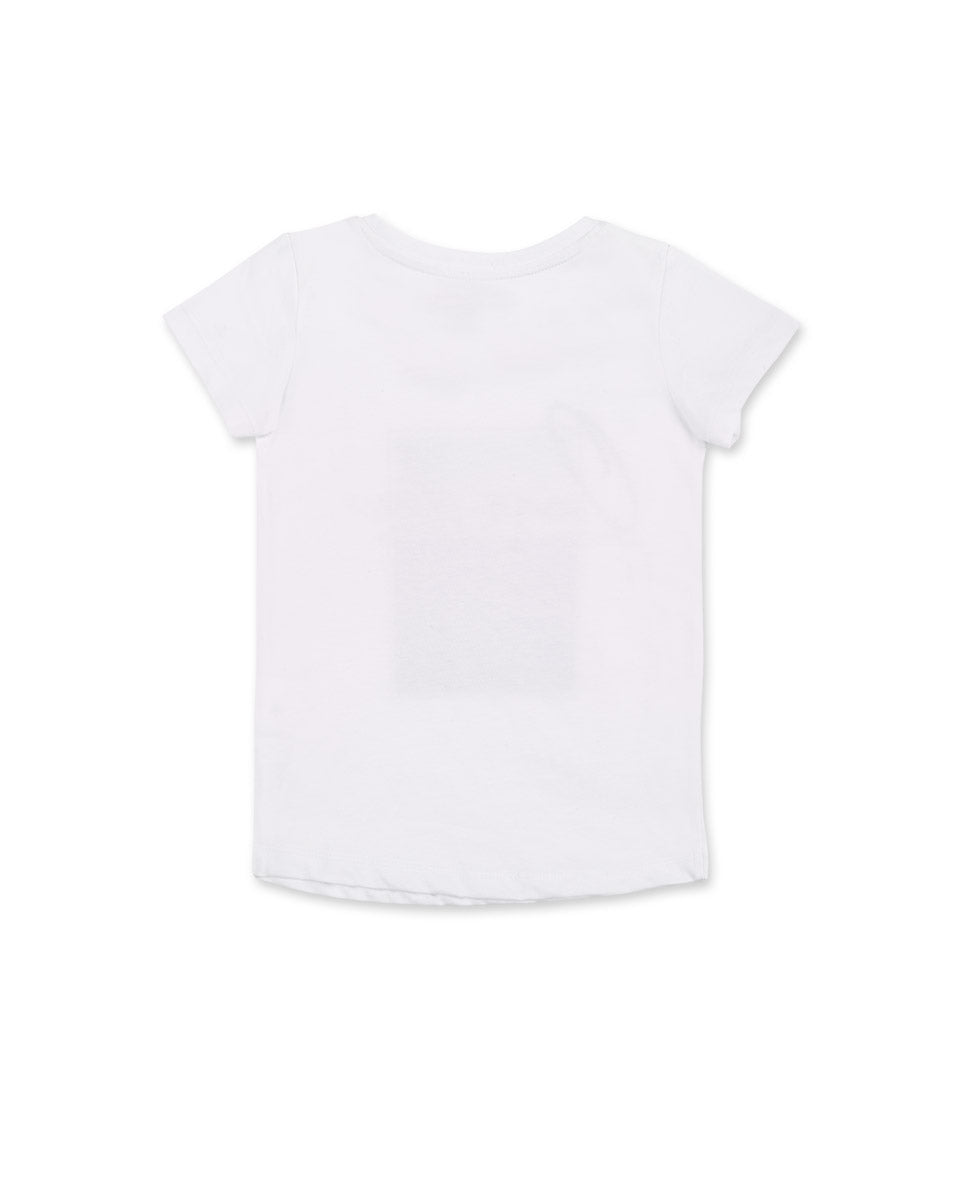 Camiseta punto blanco niña Carnet de Voyage