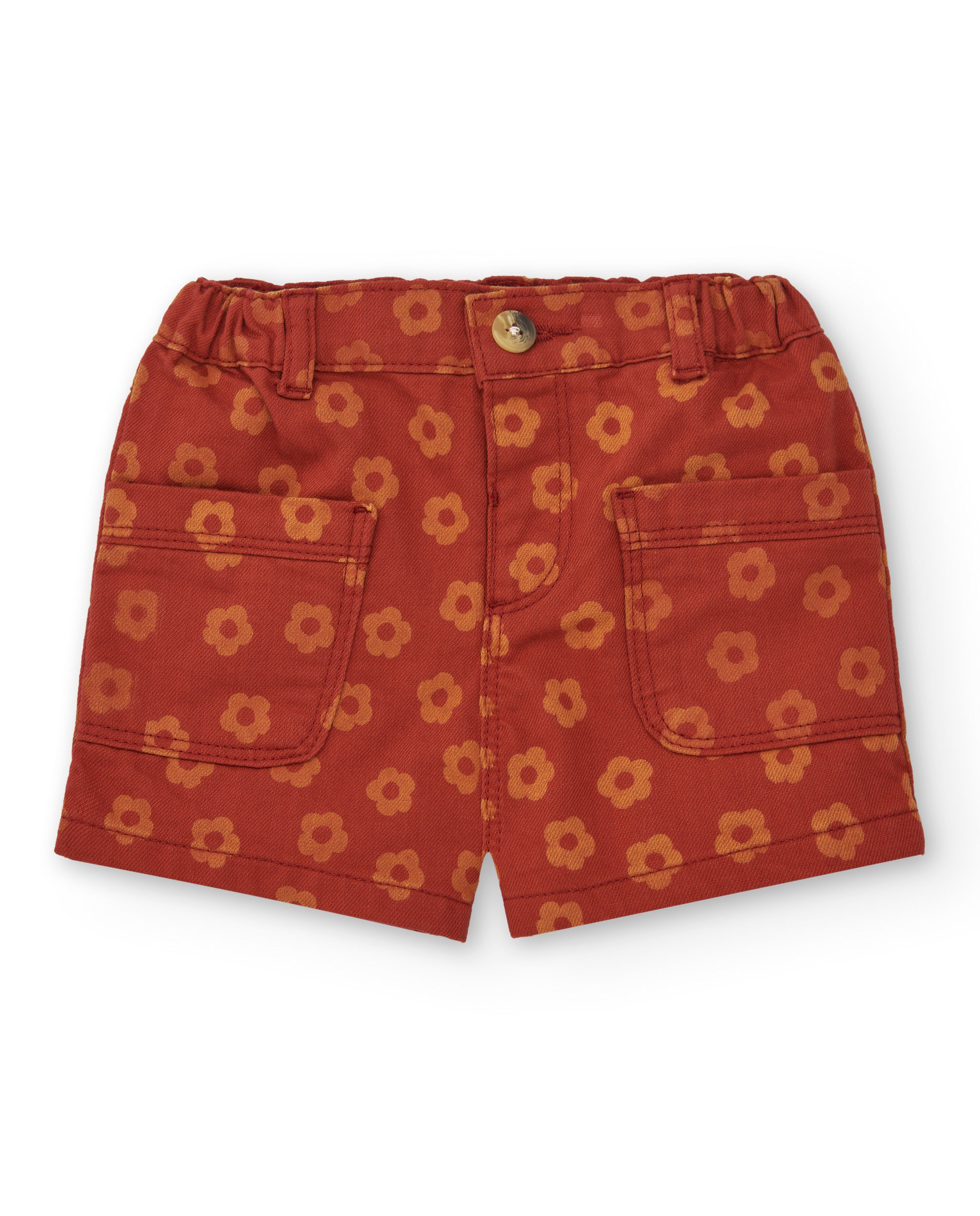 Short de niña en rojo con estampado floral colección Music Up