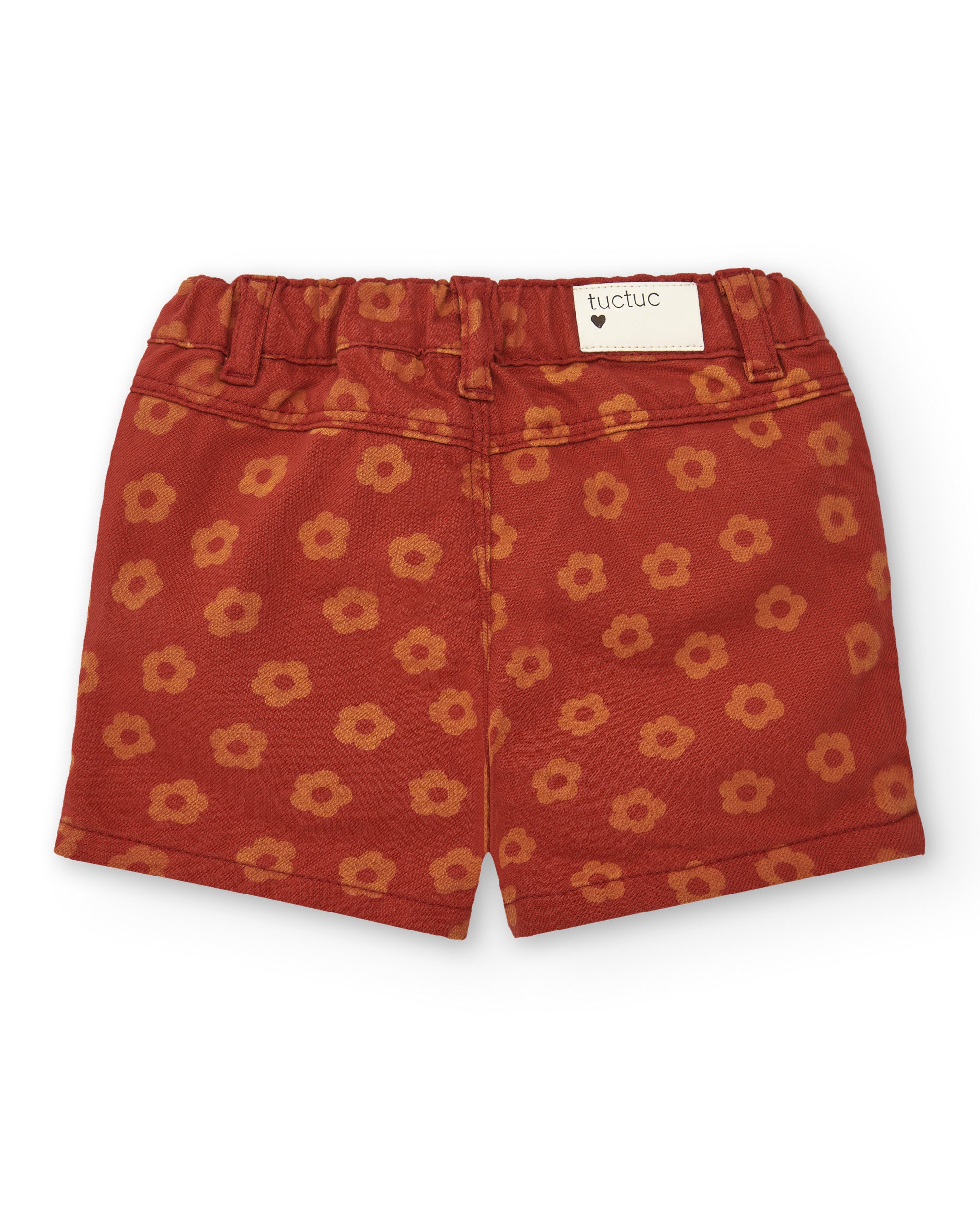 Short de niña en rojo con estampado floral colección Music Up