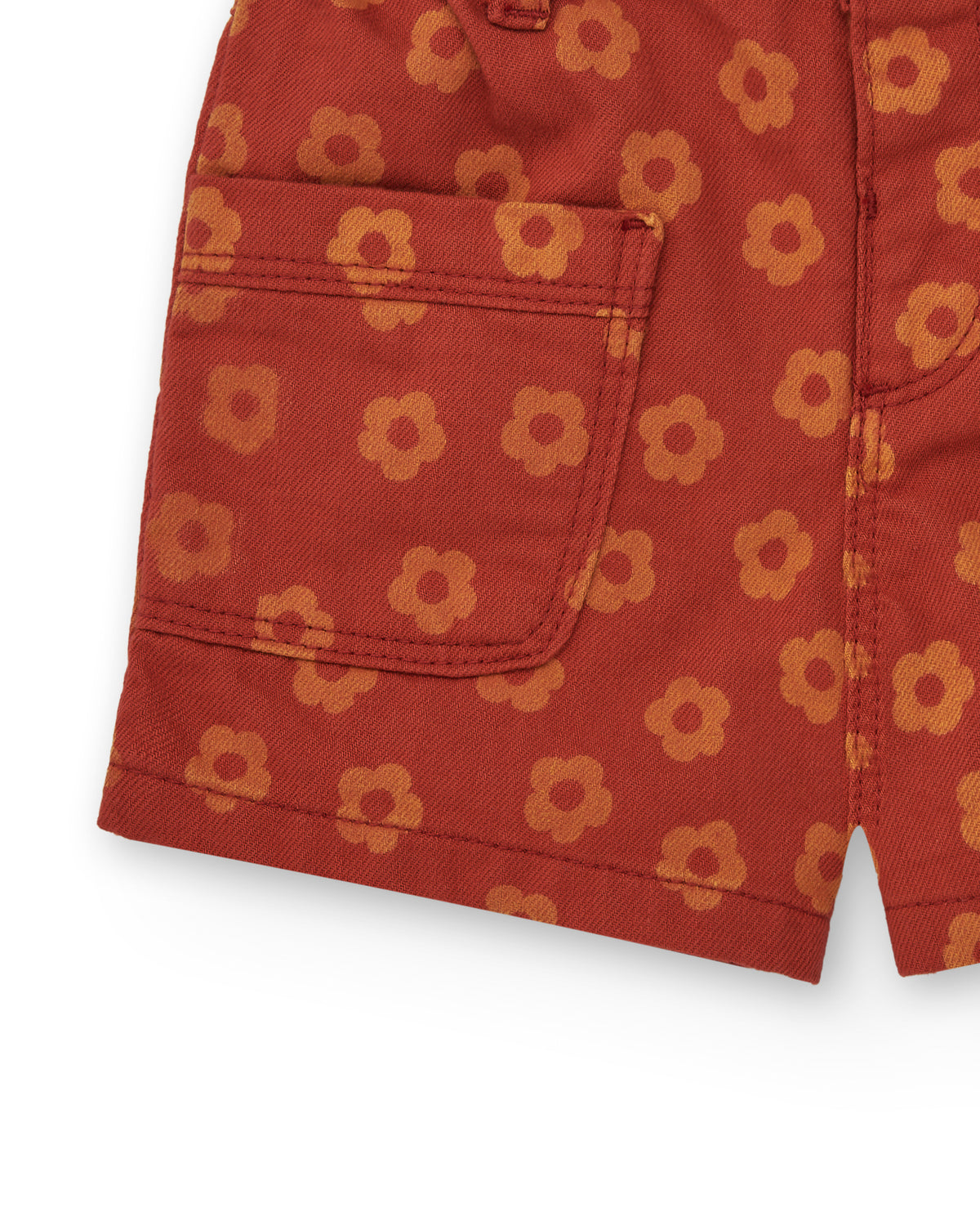 Short de niña en rojo con estampado floral colección Music Up