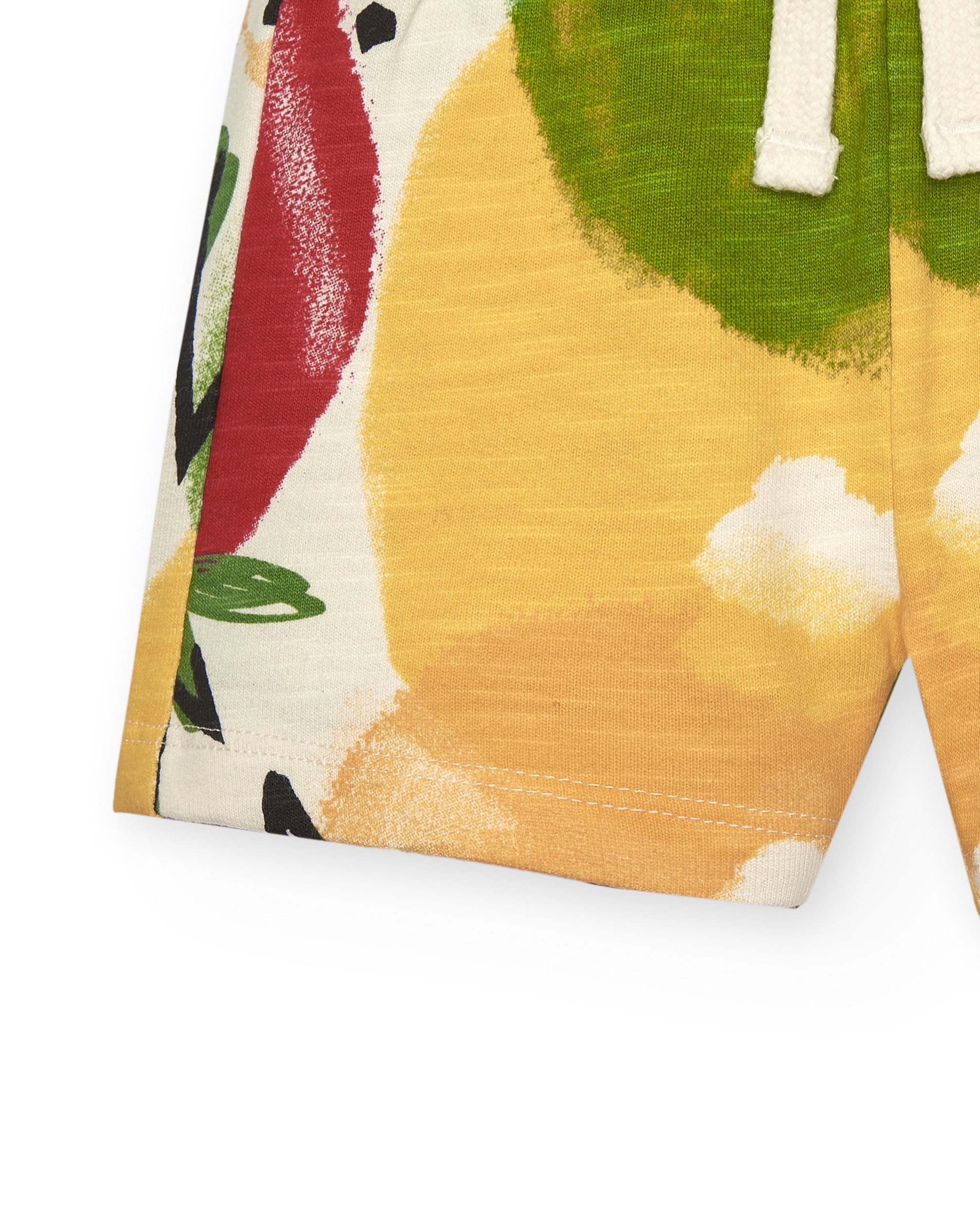 Bermuda felpa de niño en colores llamativos con estampado de