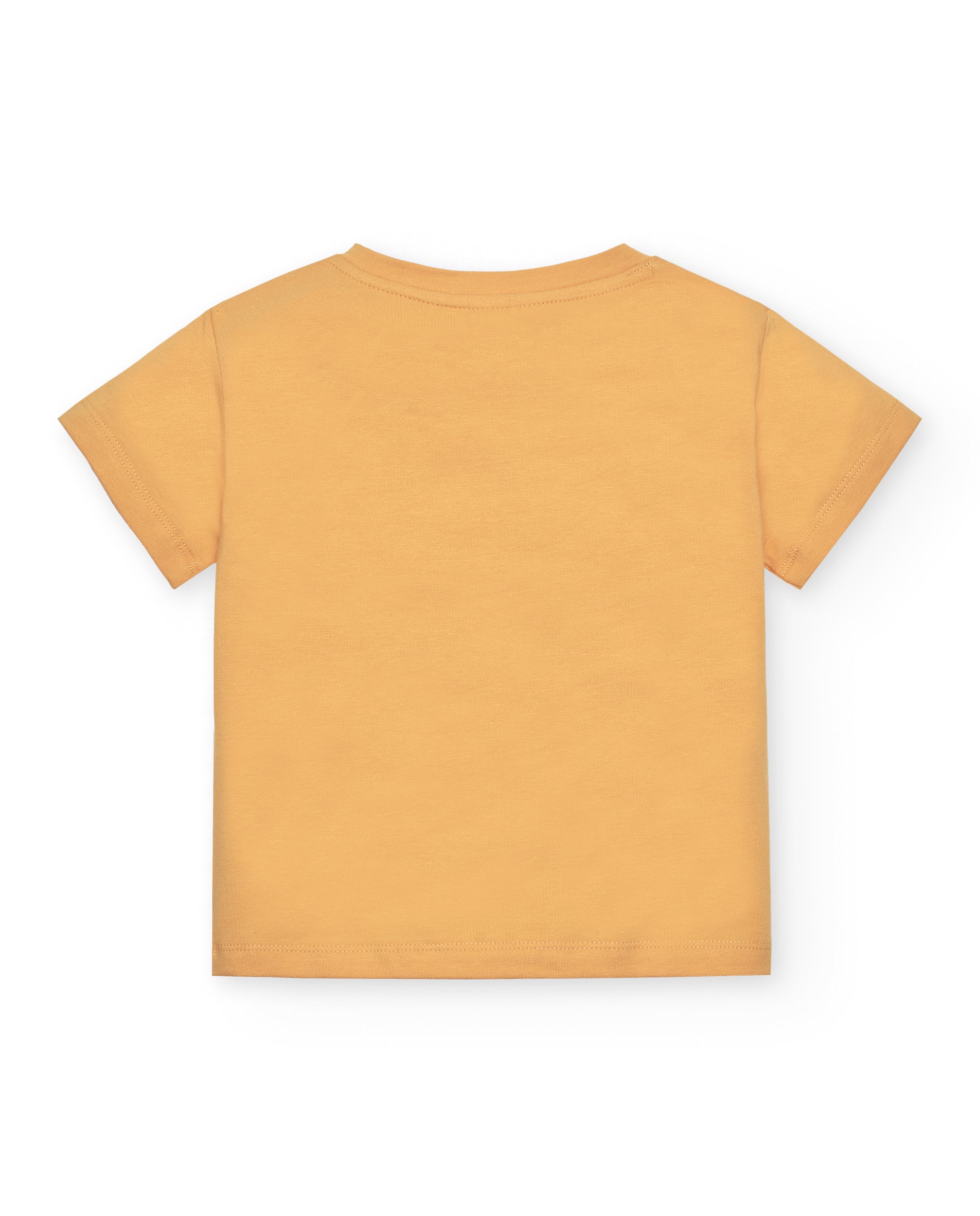 Camiseta de niña en amarillo con diseño floral Music is Life
