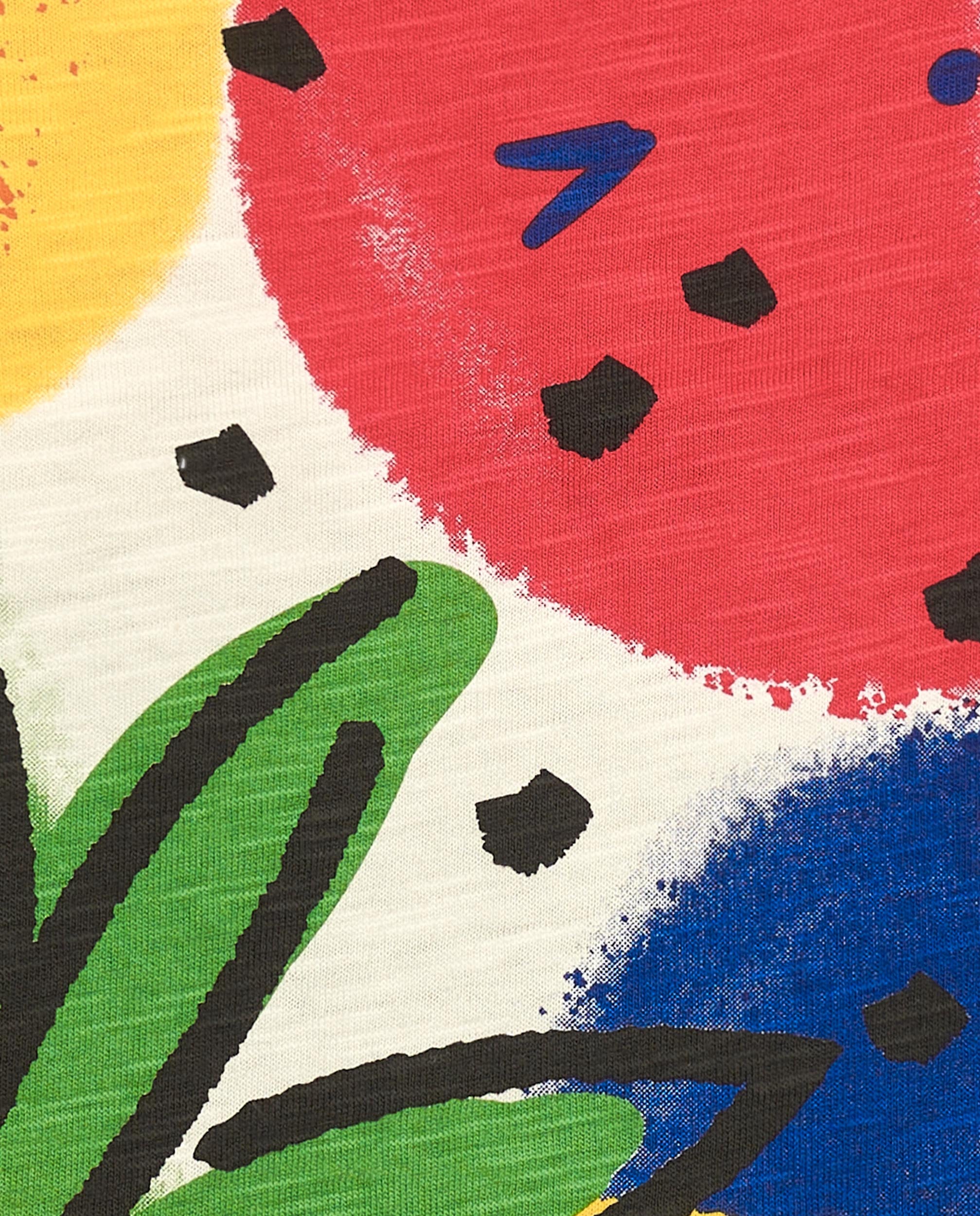 Camiseta de niño en colores vibrantes con estampado de frutas colección Music up