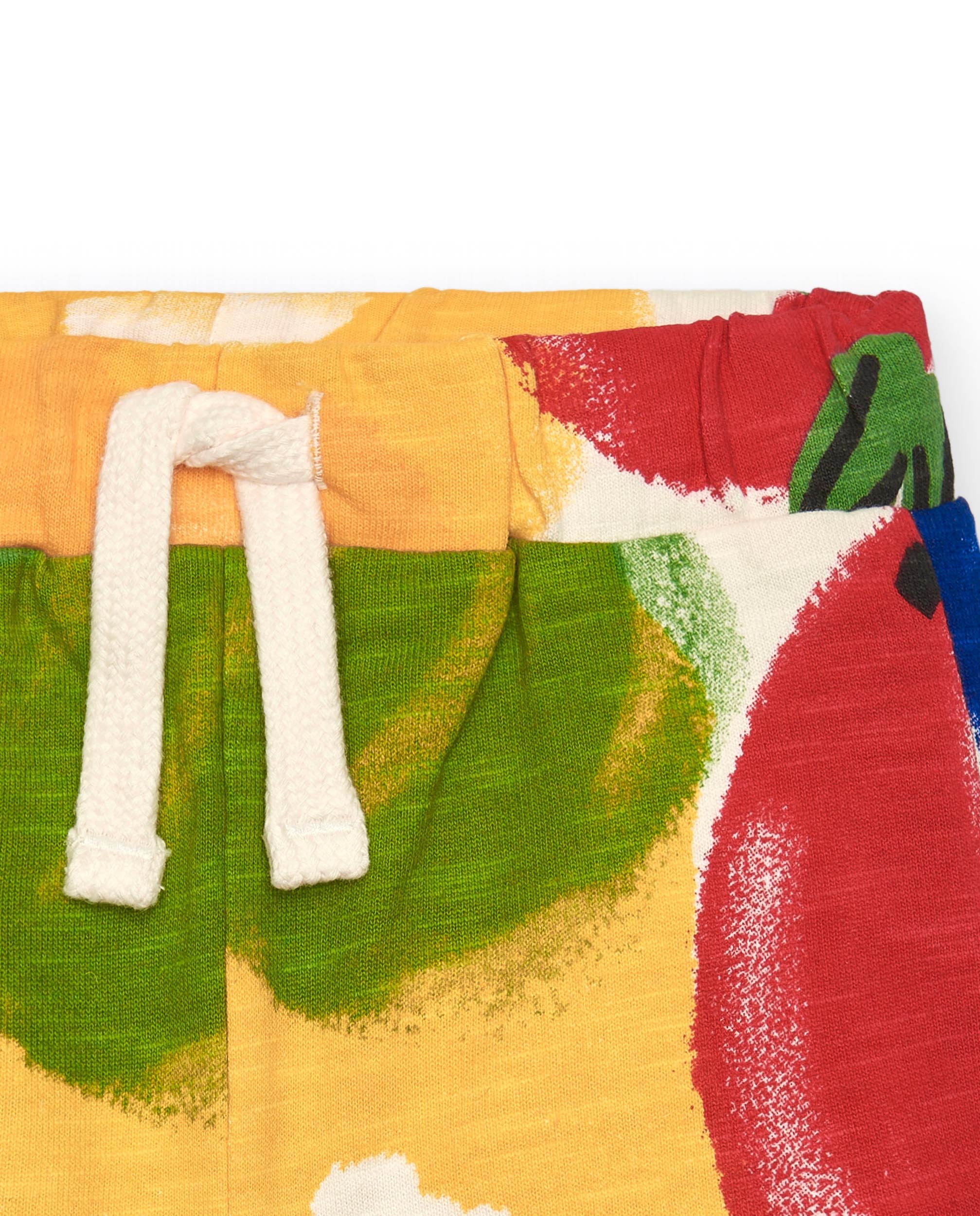 Bermuda felpa de niño en colores llamativos con estampado de