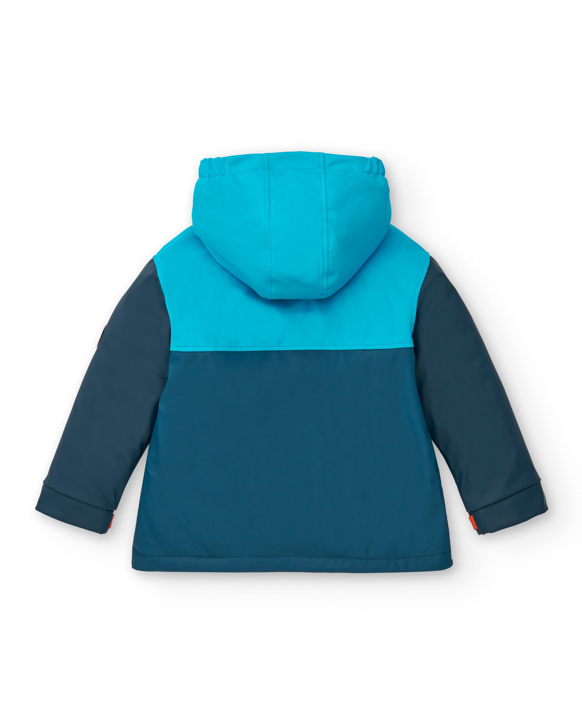 Chaqueta para niño en azul con detalles en naranja colección