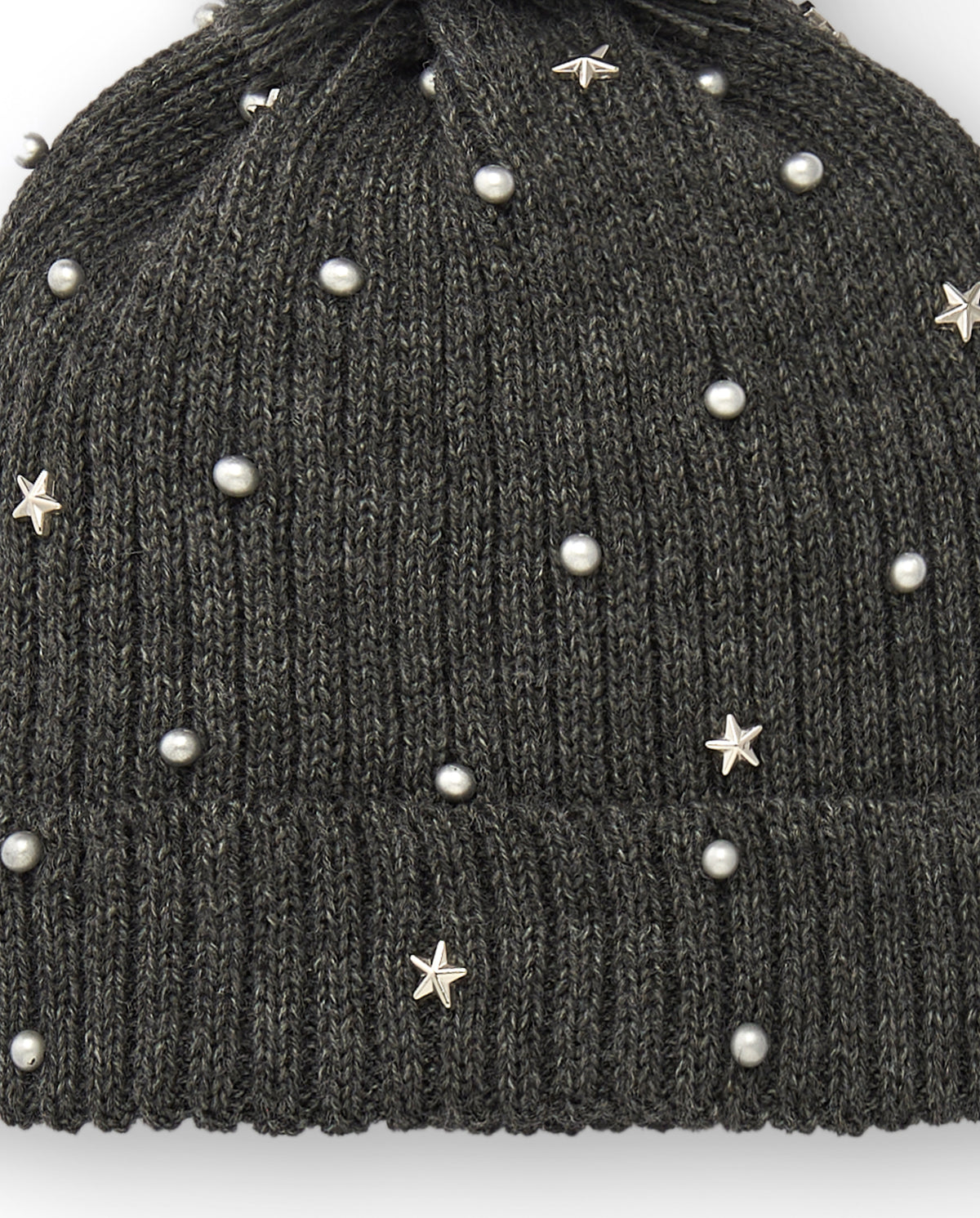Gorro y bufanda gris con detalles de estrellas para niña