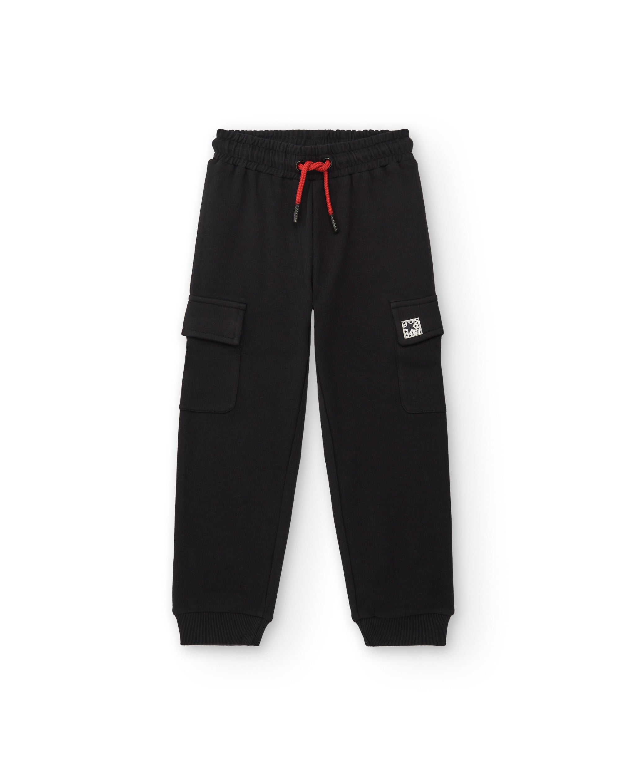 Pantalón jogger negro con bolsillos cargo para niña colección