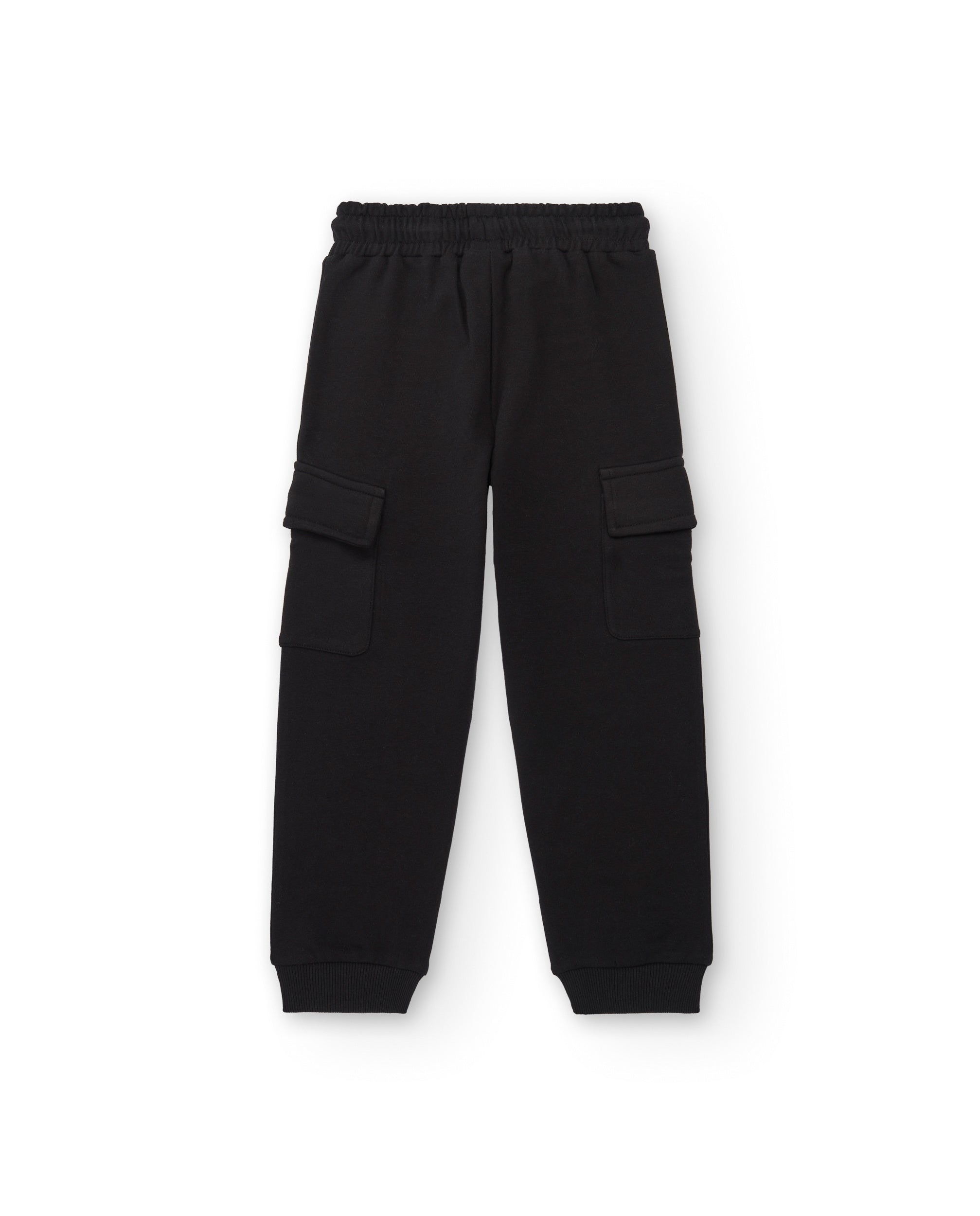 Pantalón jogger negro con bolsillos cargo para niña colección