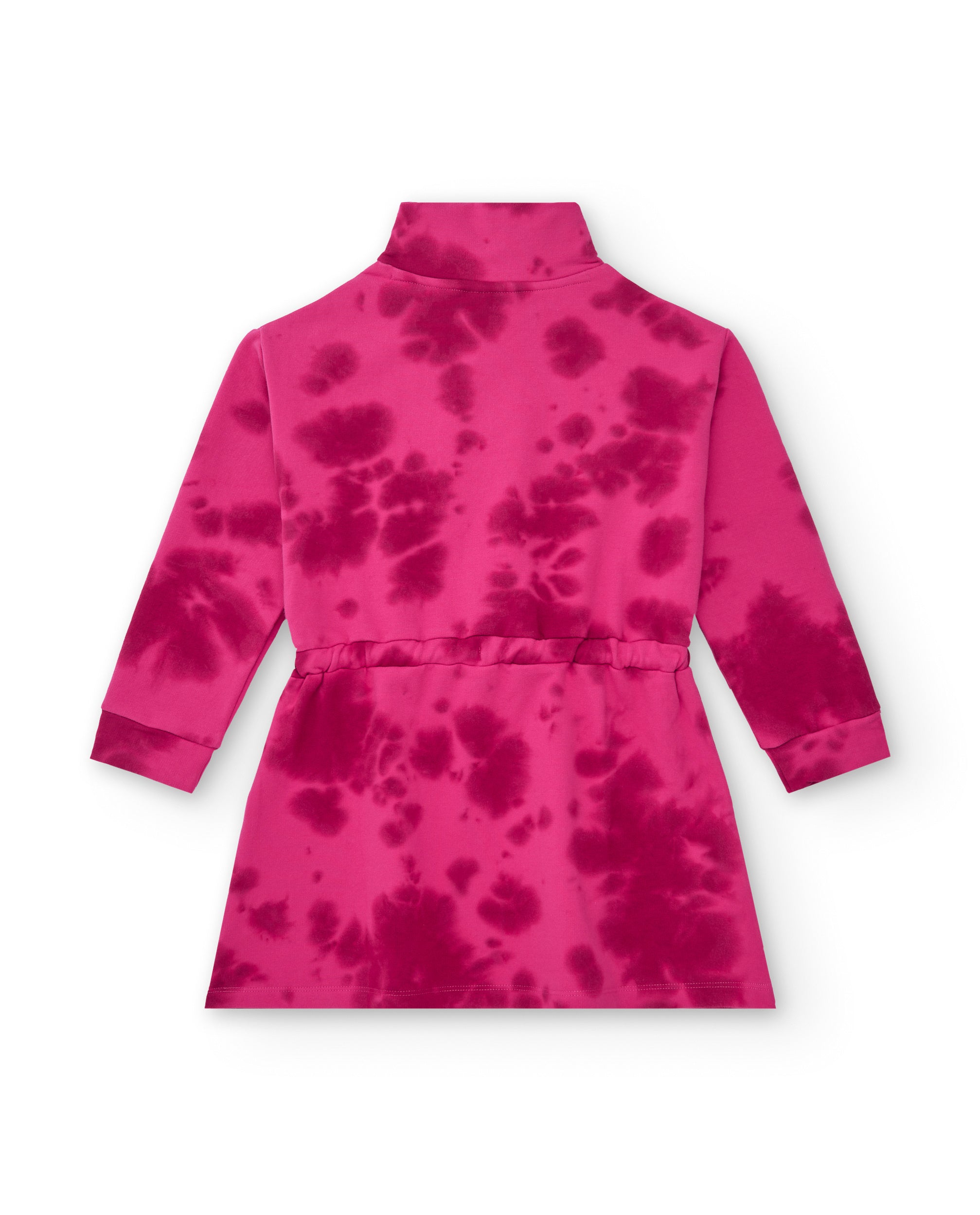 Vestido sudadera rosa con efecto tie-dye para niña colección