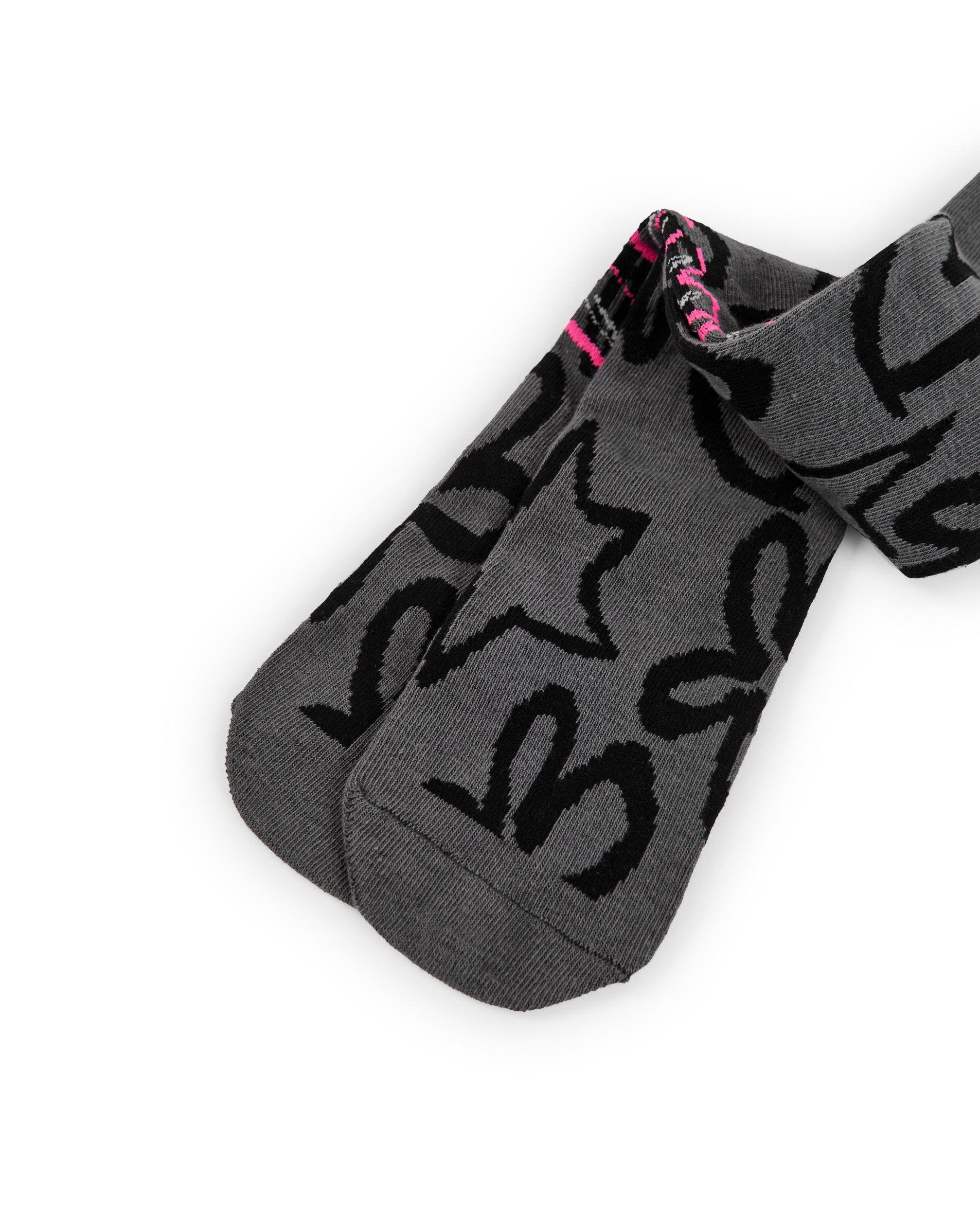 Leotardos grises con estampado grafiti para niña colección