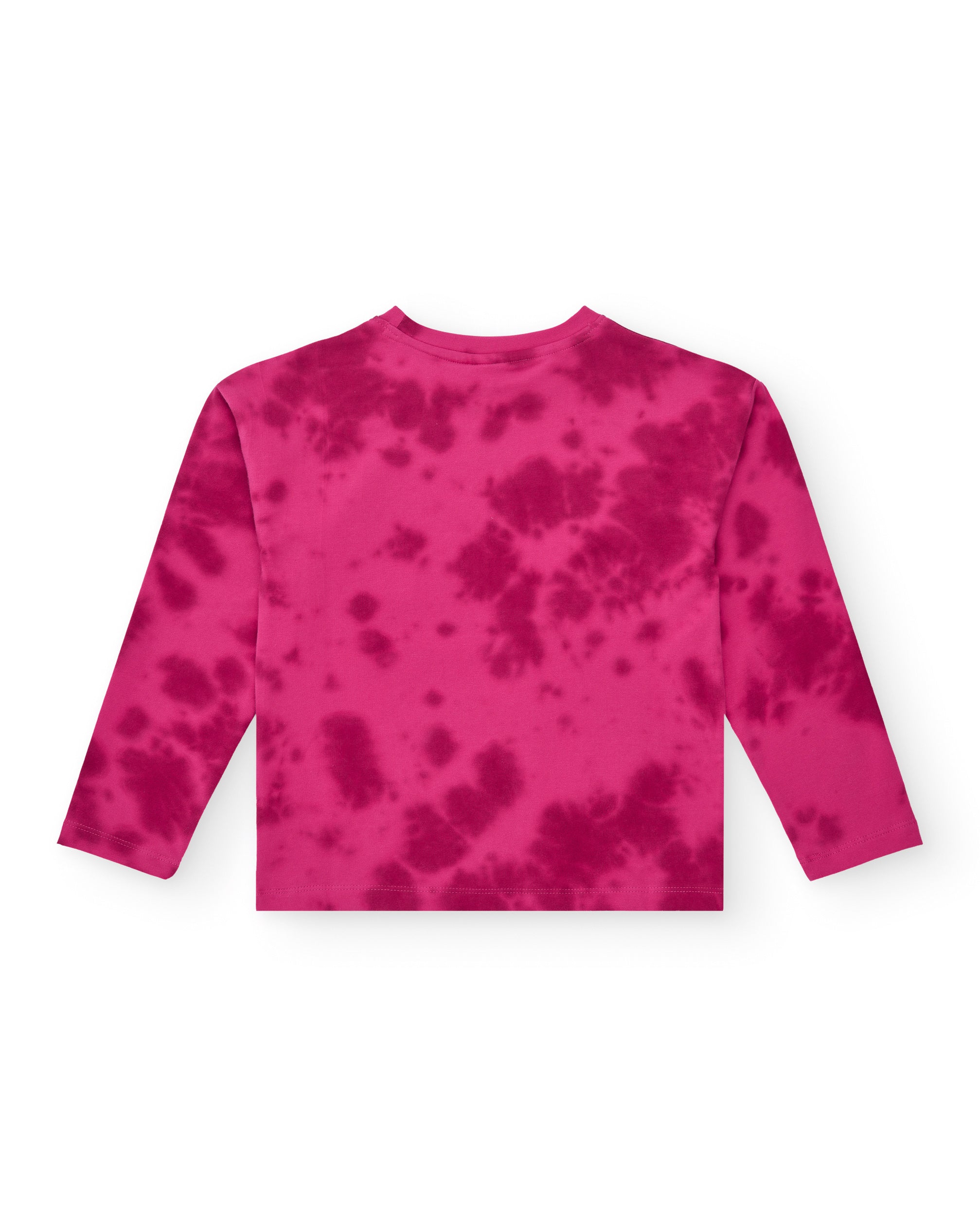 Sudadera fucsia con estampado de mariposa para niña colección