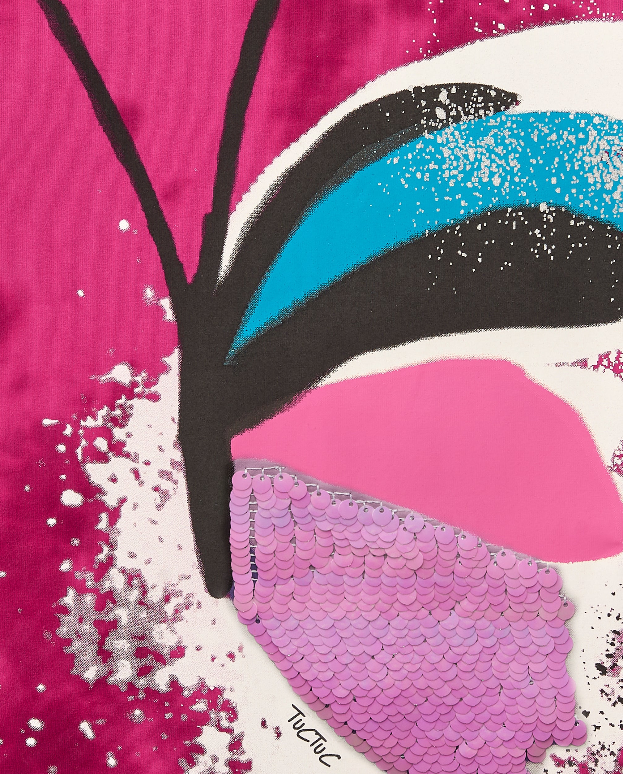 Sudadera fucsia con estampado de mariposa para niña colección
