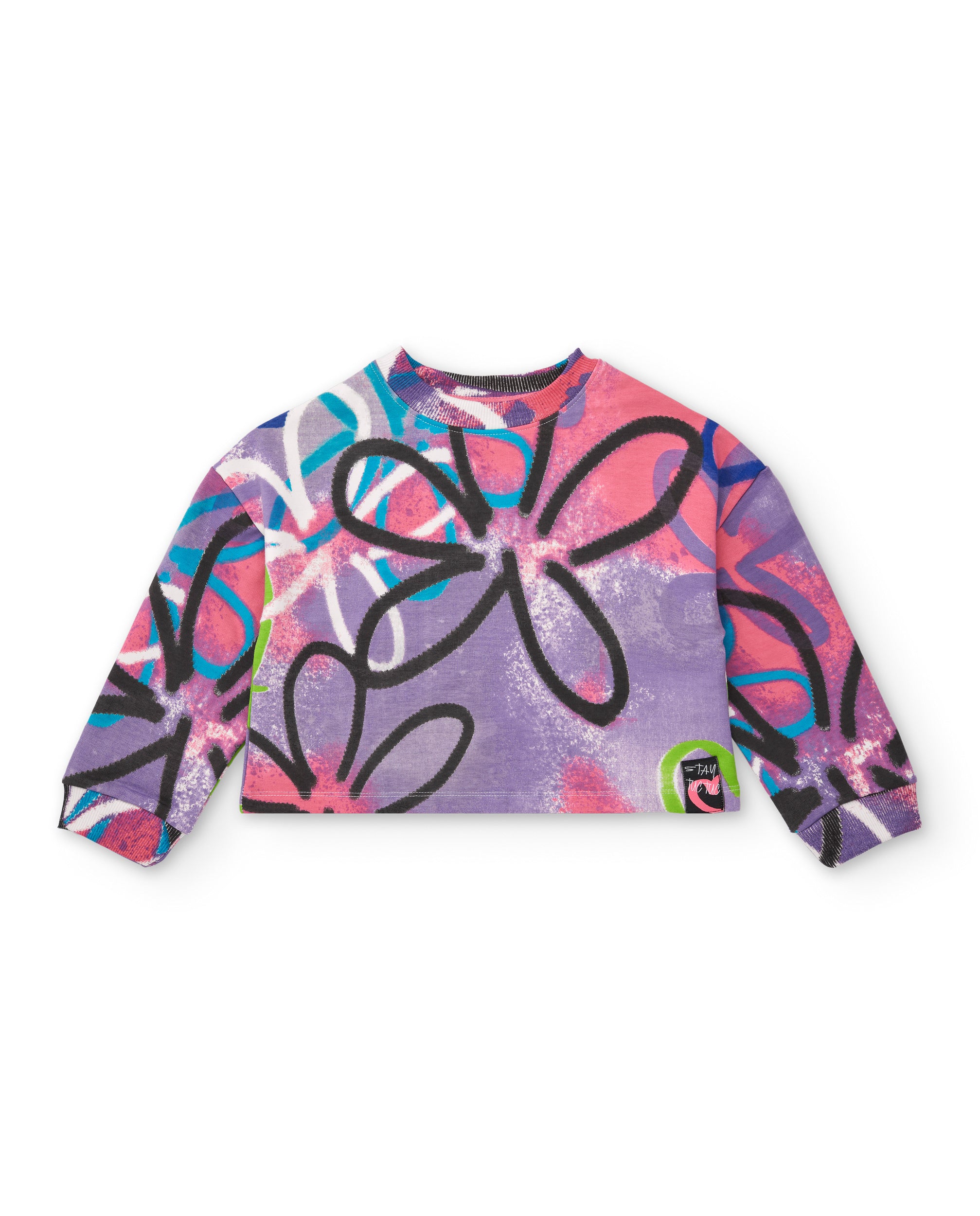 Sudadera estampada multicolor para niña colección Crazy Feelings