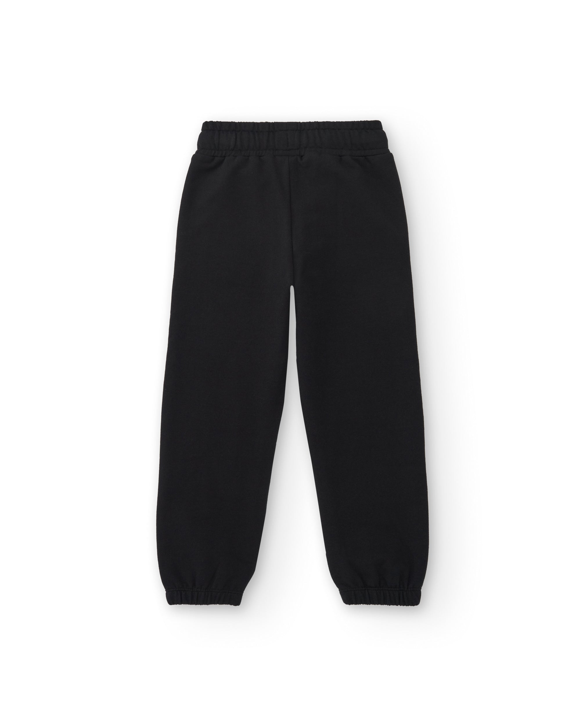 Pantalones jogger negros con estampado para niña colección