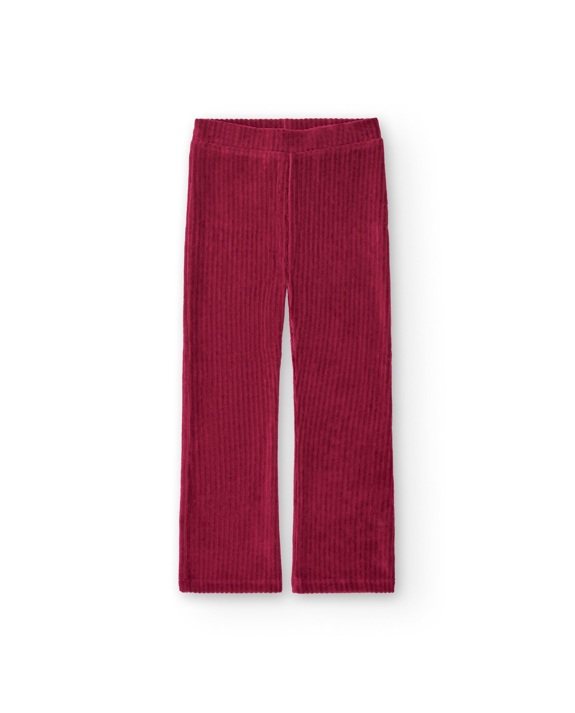 Pantalón acampanado de pana rojo para niña colección Colorfield