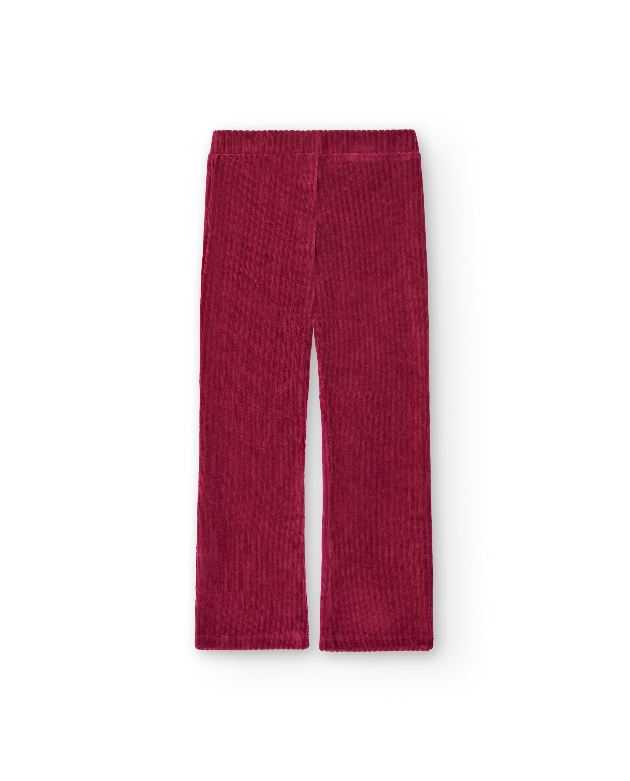 Pantalón acampanado de pana rojo para niña colección Colorfield