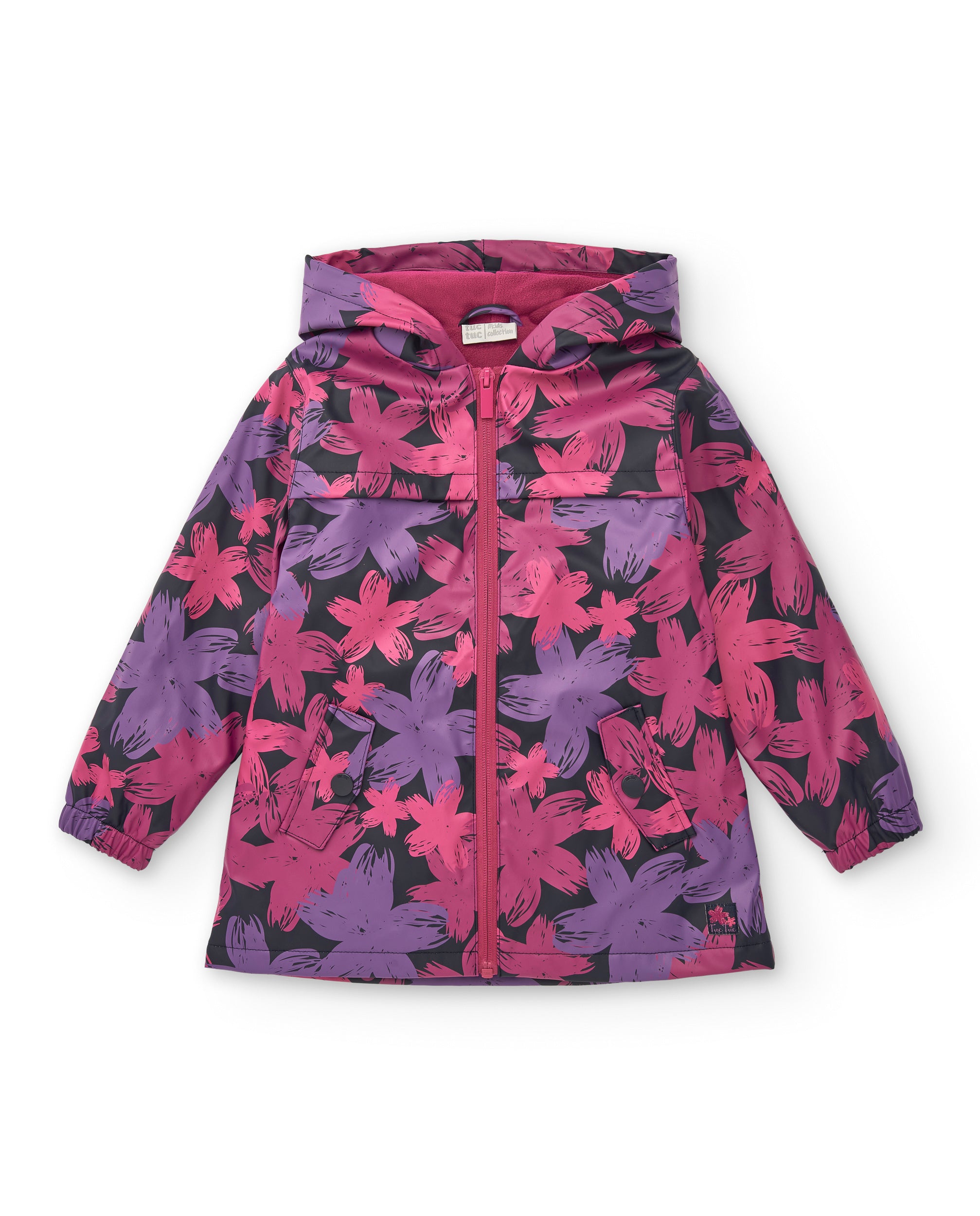 Chaqueta impermeable con estampado floral para niña colección