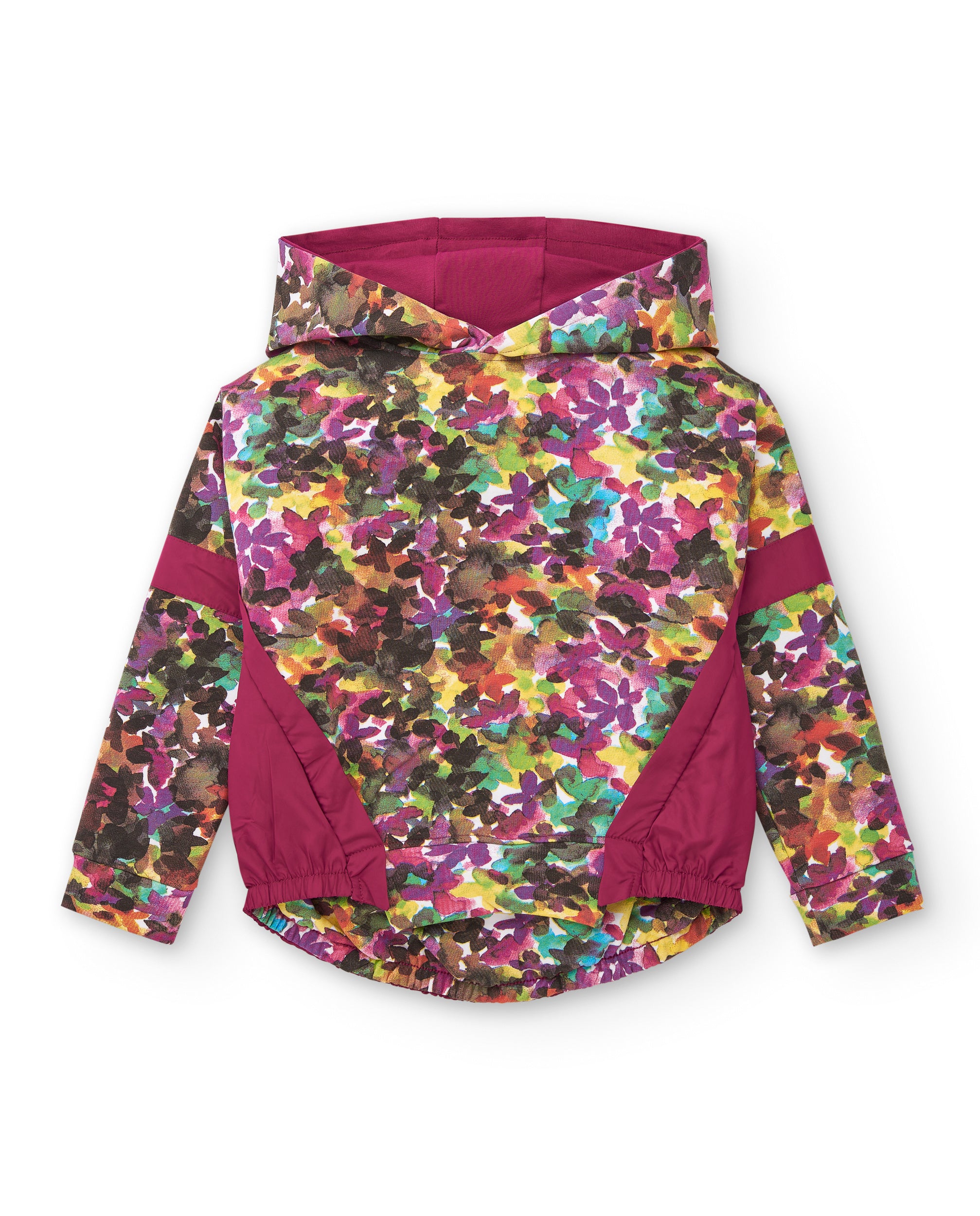 Sudadera con capucha y estampado multicolor para niña colección