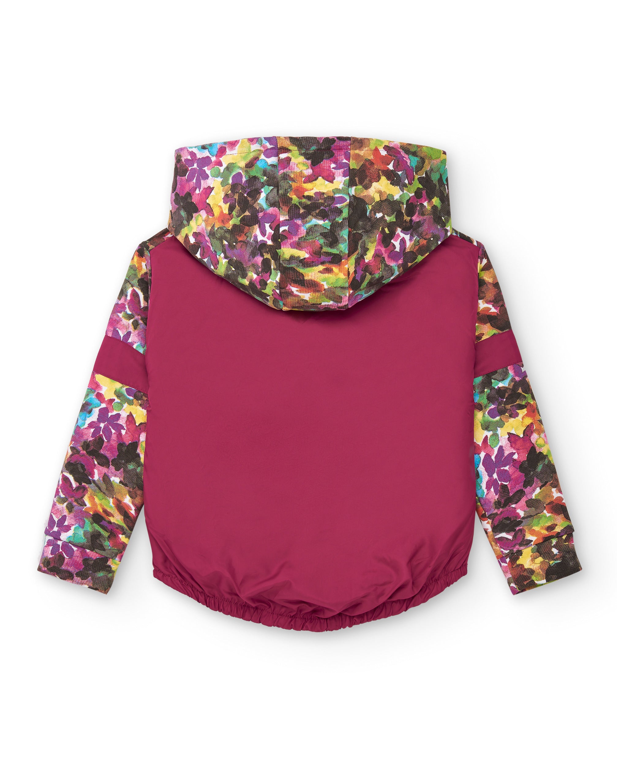 Sudadera con capucha y estampado multicolor para niña colección