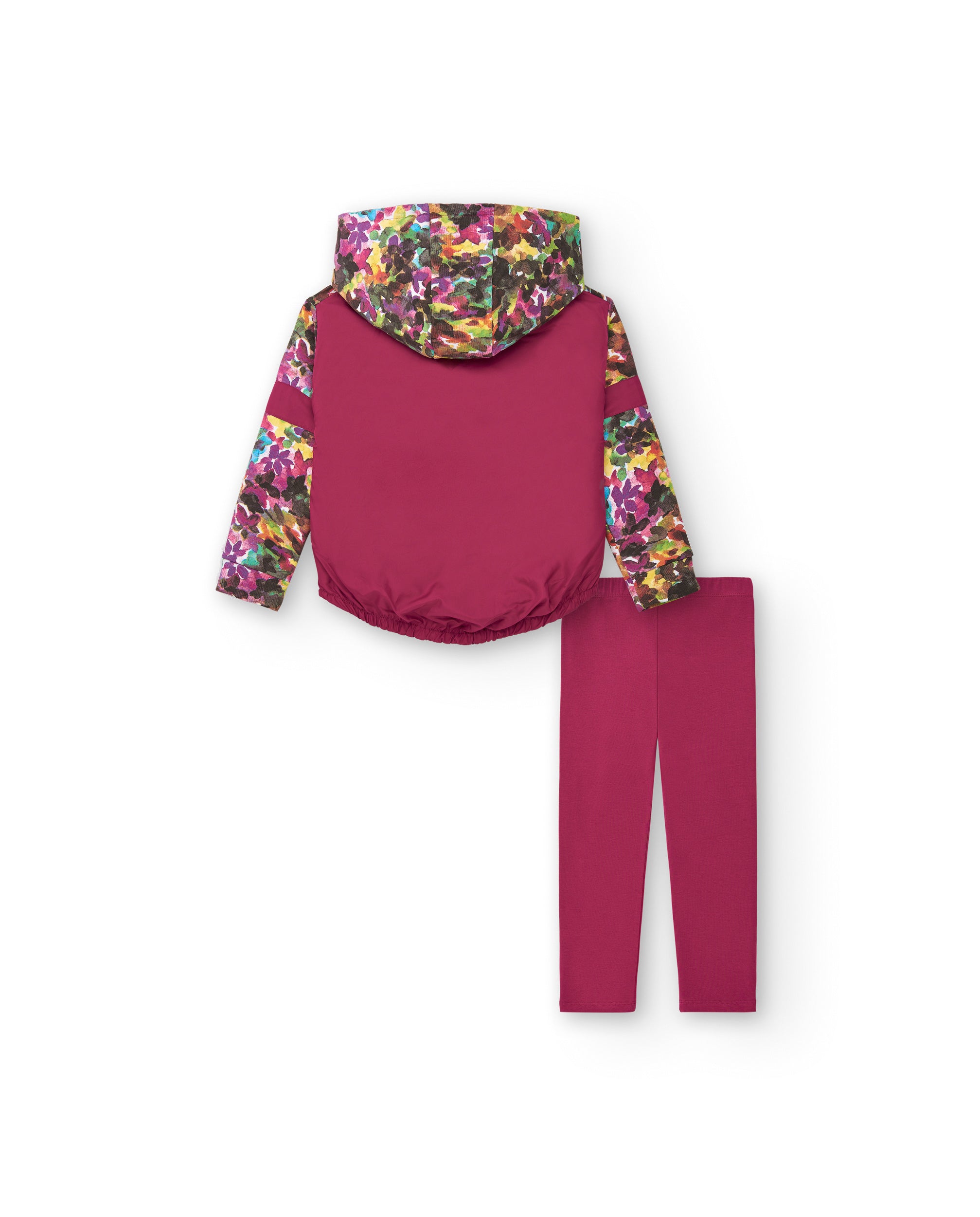 Conjunto deportivo de sudadera con capucha y leggings para niña