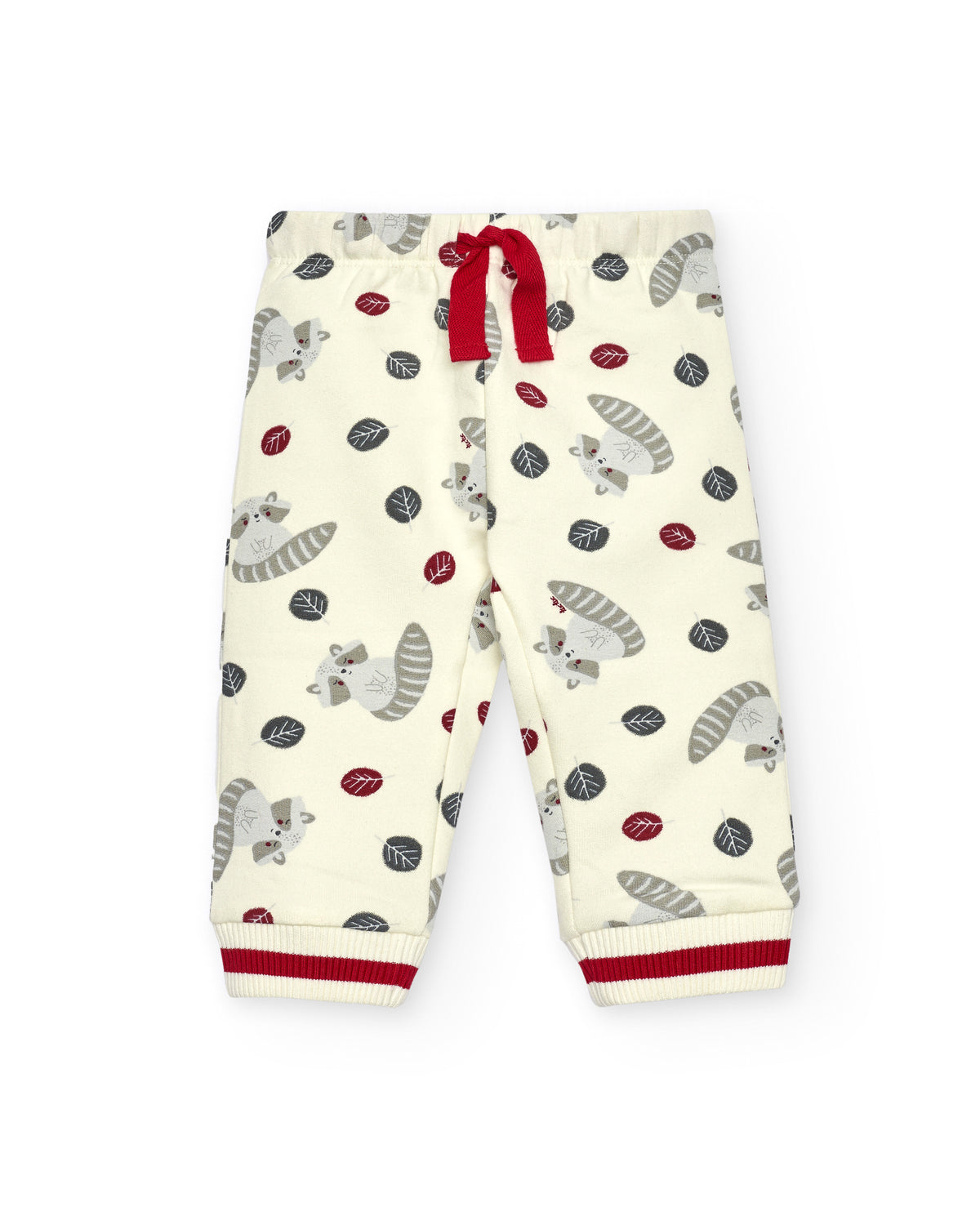 Conjunto de sudadera y pantalón para niño en rojo y blanco