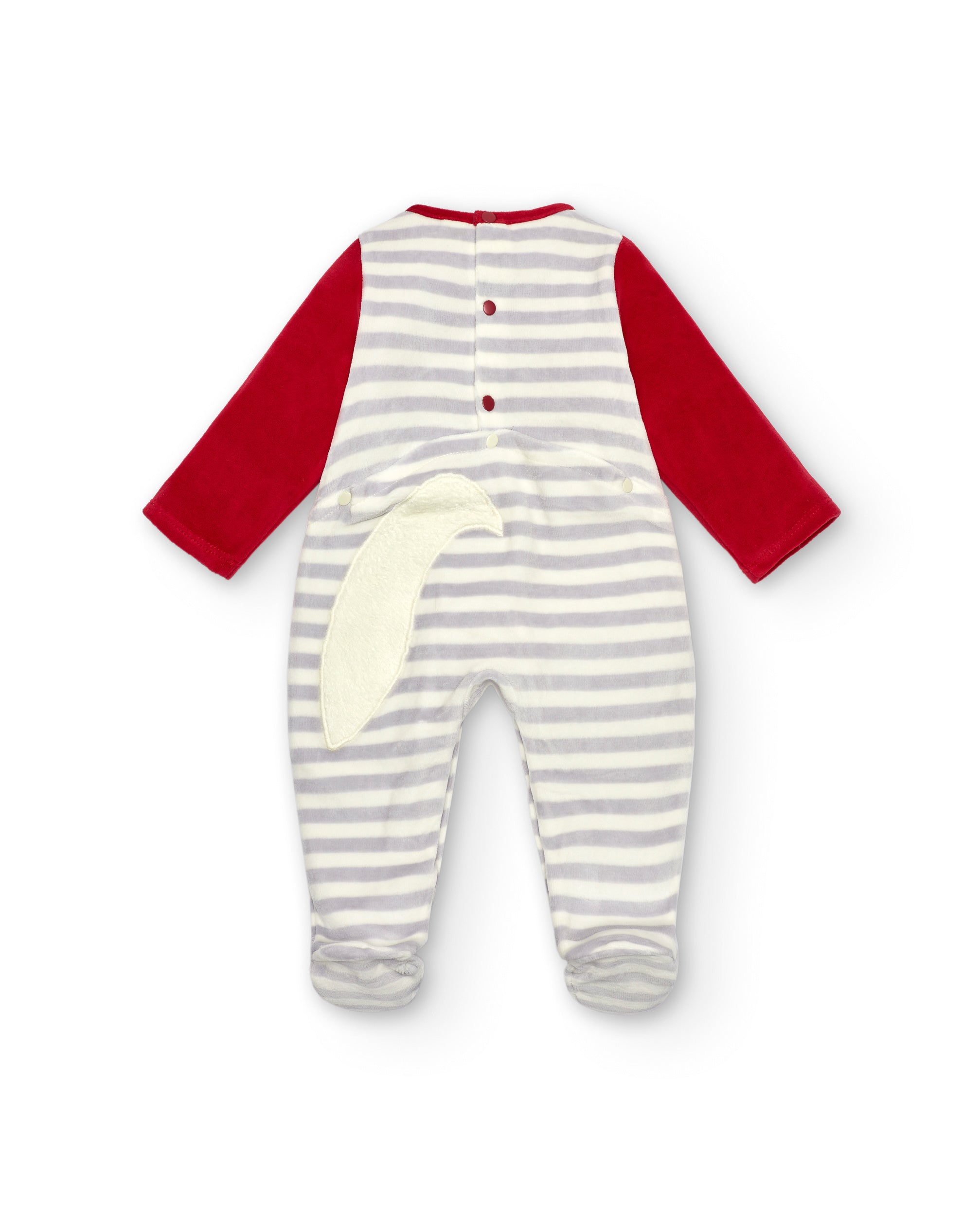 Pelele de una pieza para niño en rojo y gris colección Sweet