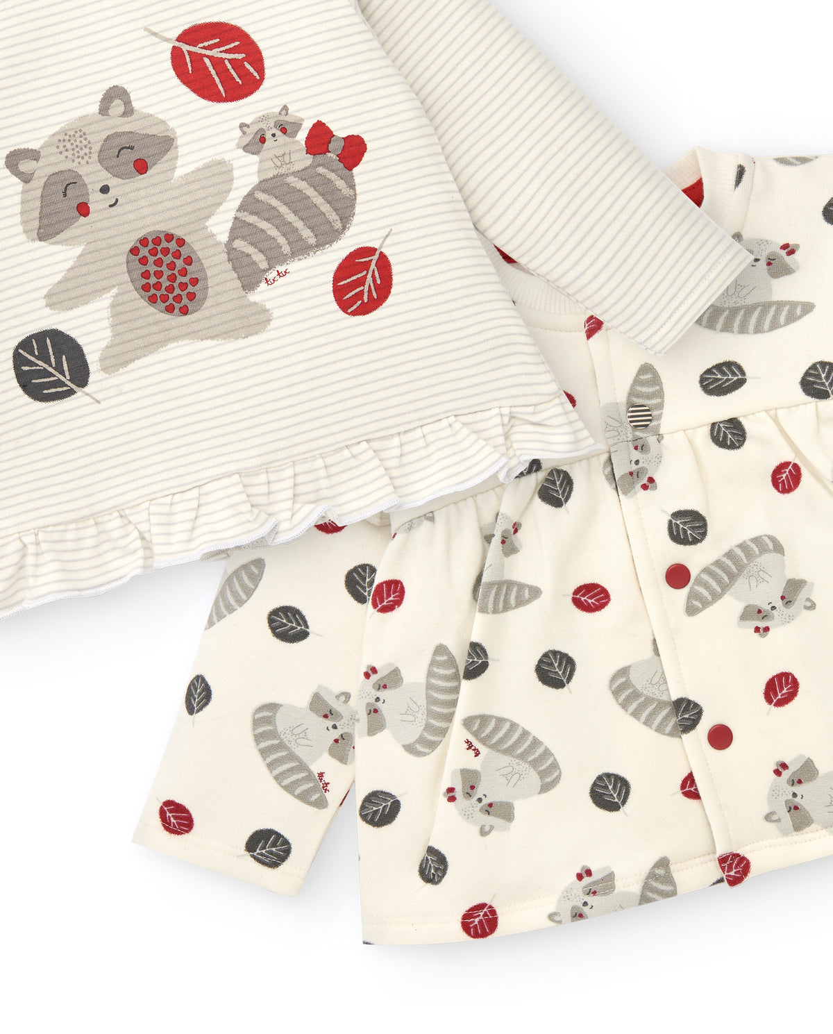 Conjunto para niña con estampado de mapaches colección Sweet