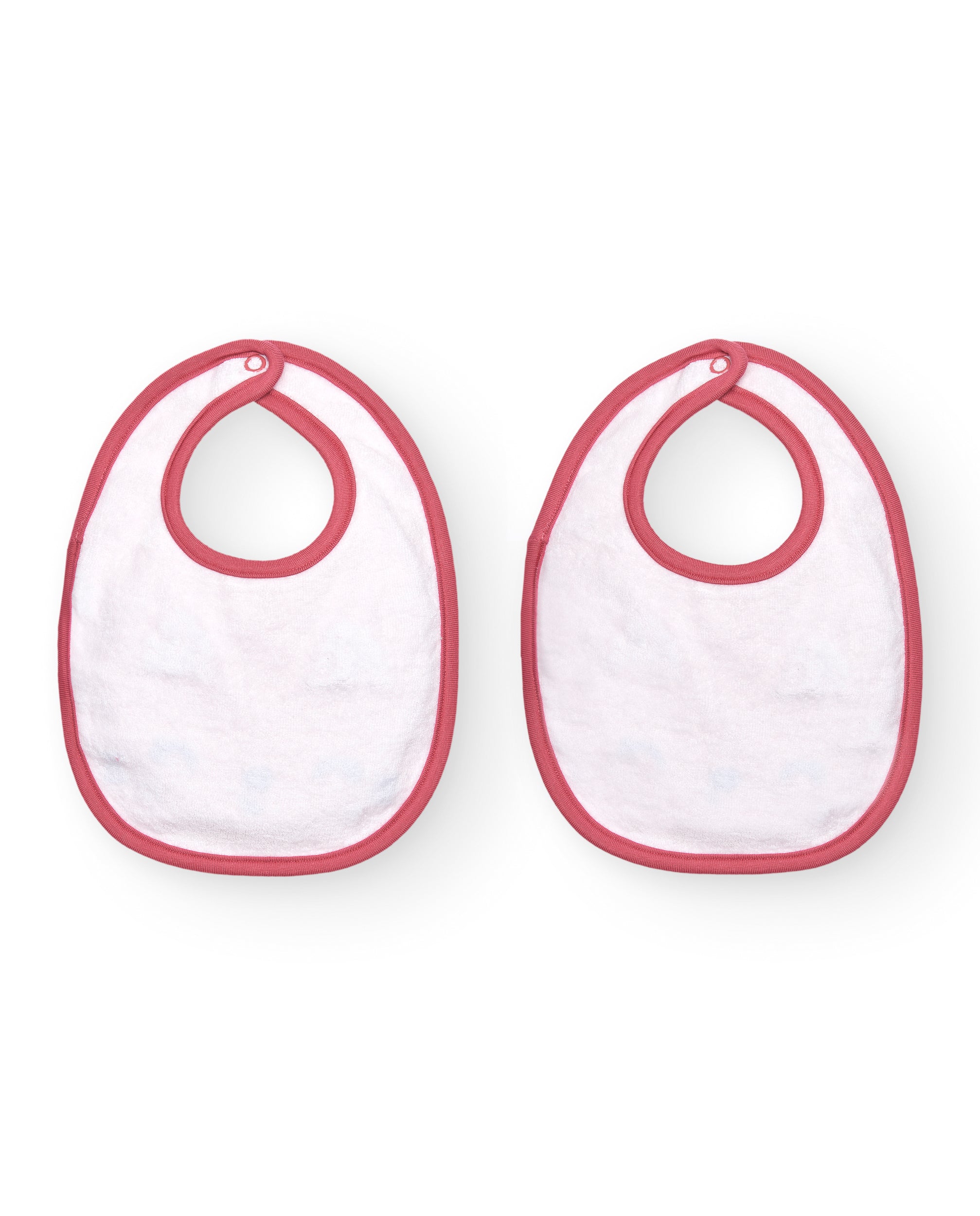 Pack de baberos para niña en rosa y azul con estampado de