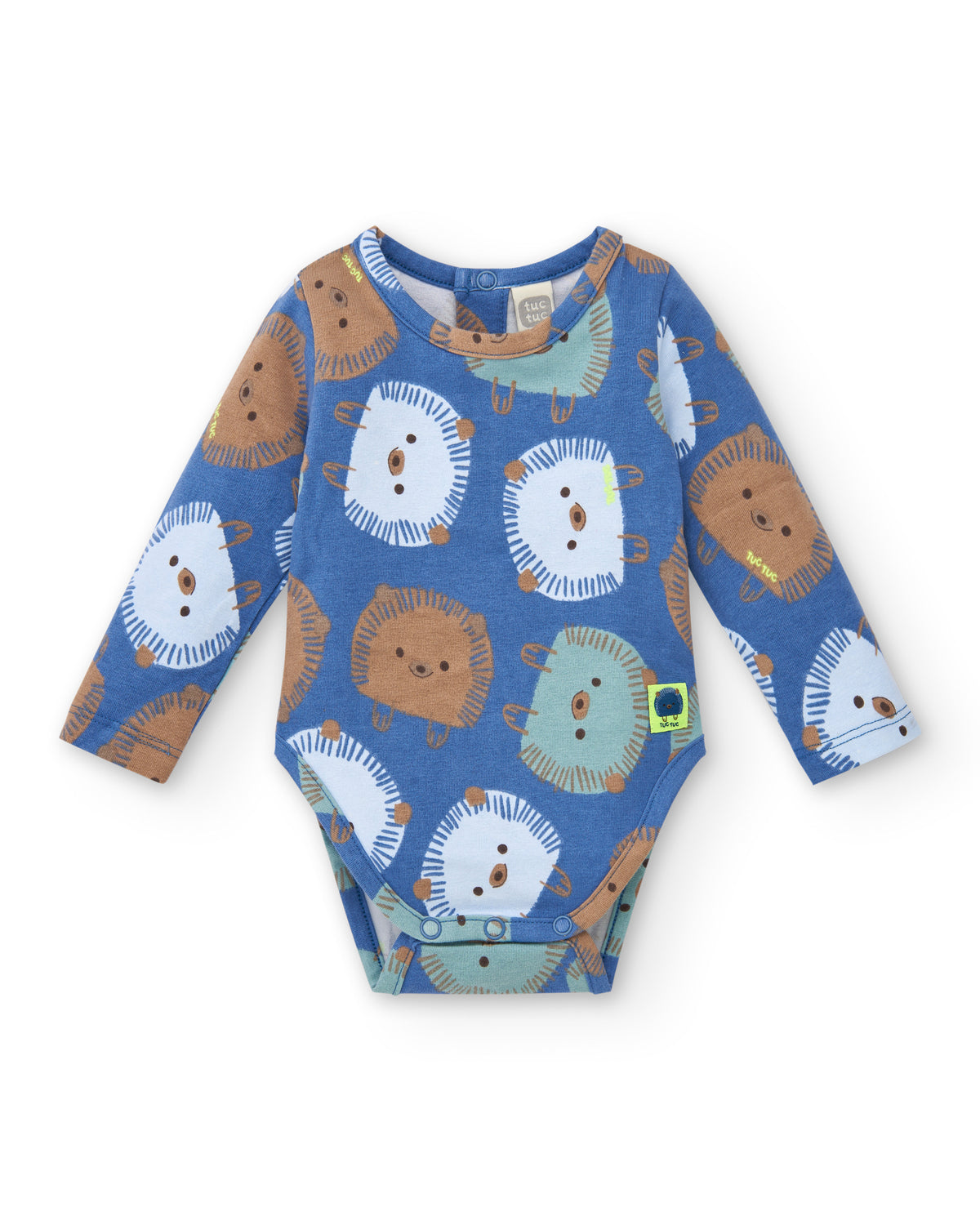 Pack de 2 bodies para niño en beige y azul con estampado de