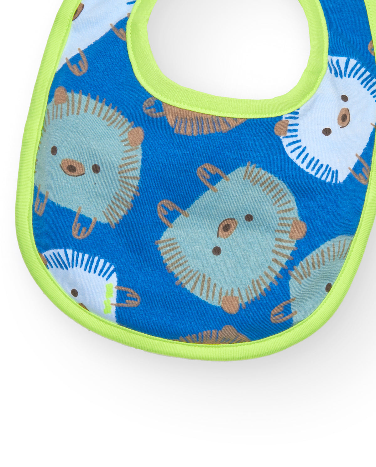 Pack de 2 baberos para niño en azul y beige con estampado de