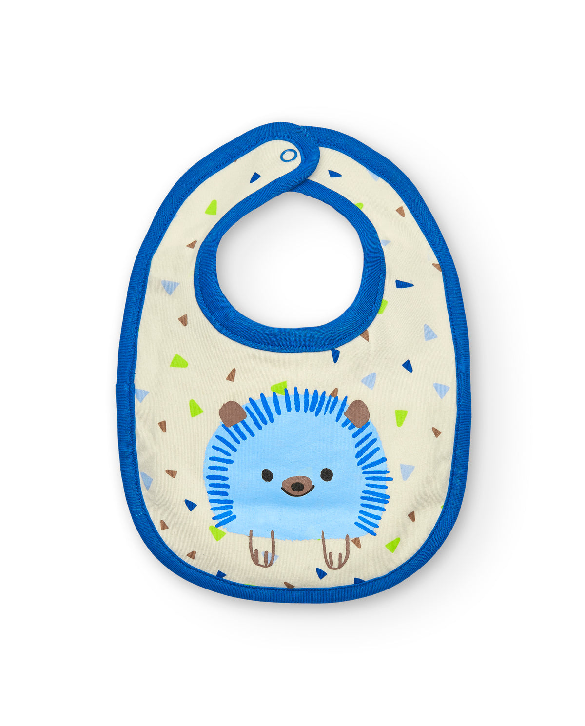 Pack de 2 baberos para niño en azul y beige con estampado de