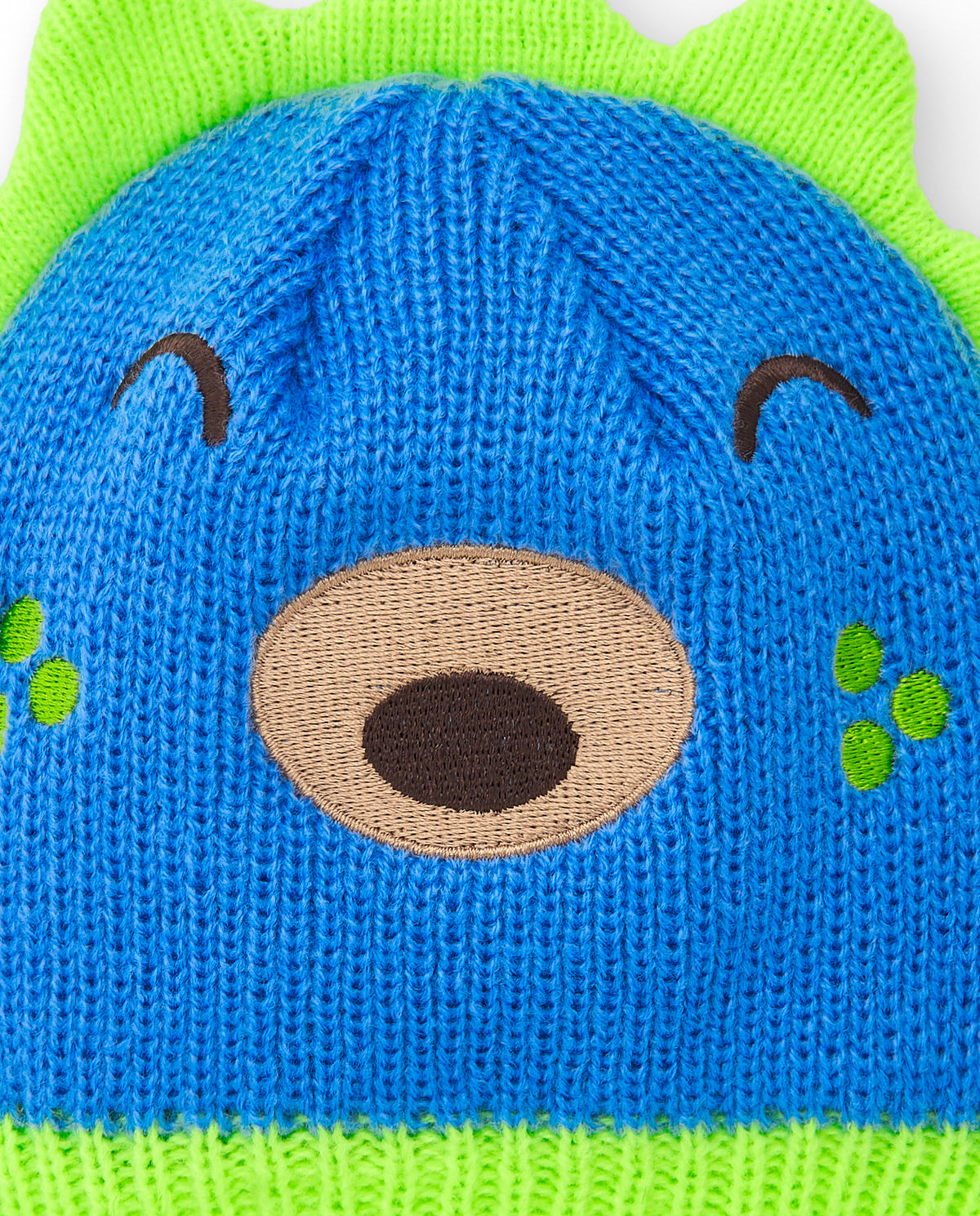 Gorro para niño en azul con detalle de erizo colección Hedgehog