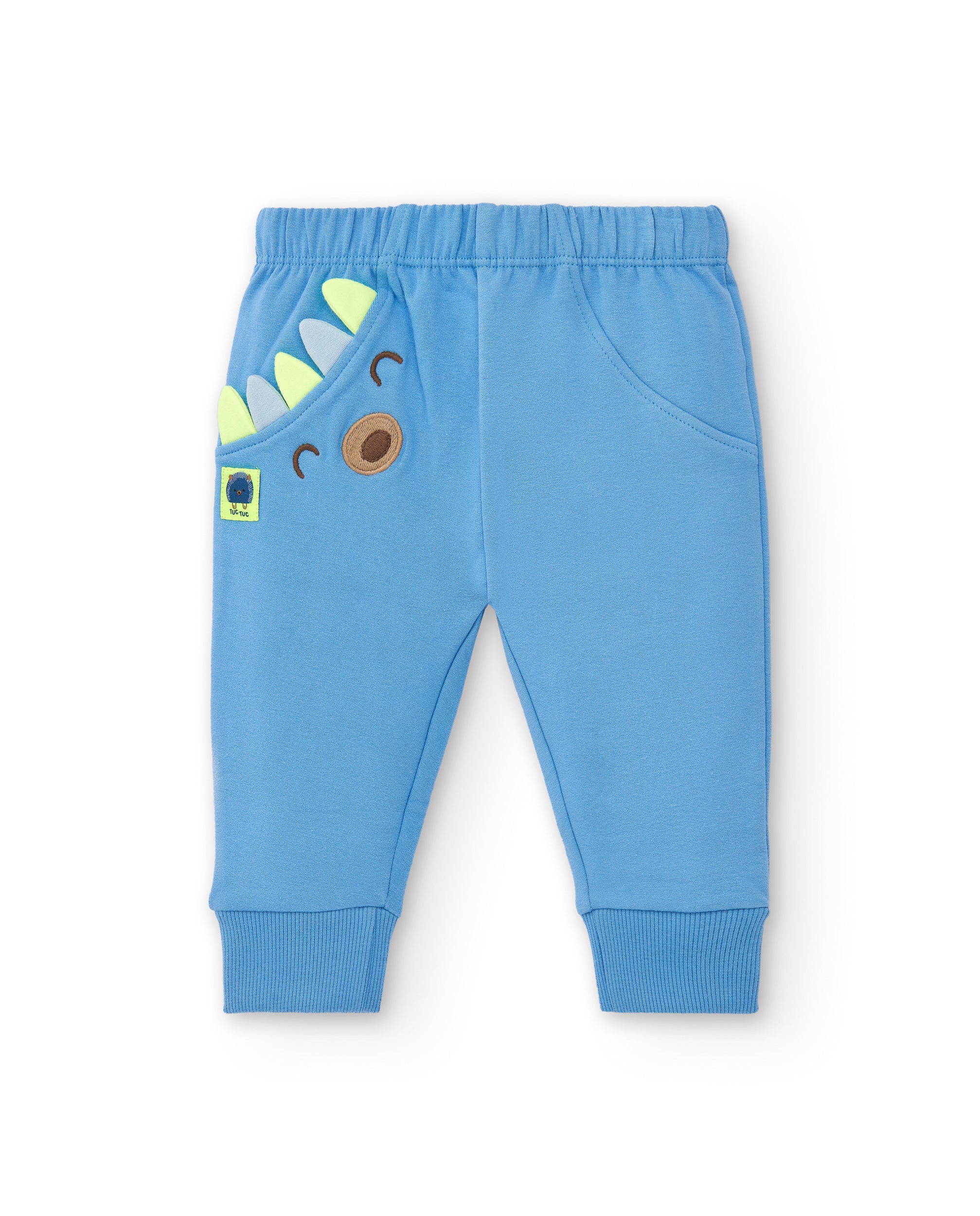 Conjunto de sudadera y pantalón para niño en azul con estampado