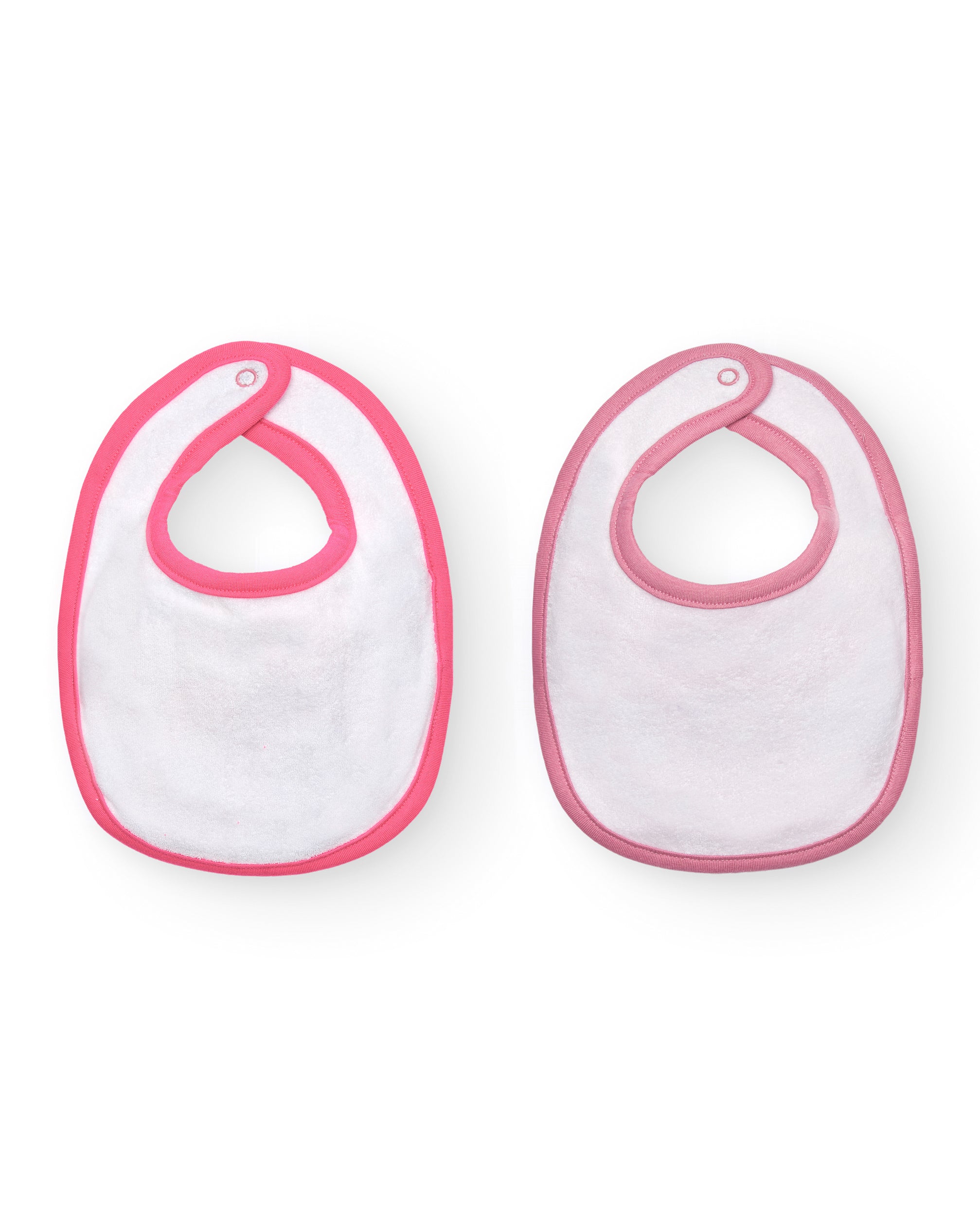 Pack de 2 baberos para niña en rosa con estampado de erizos