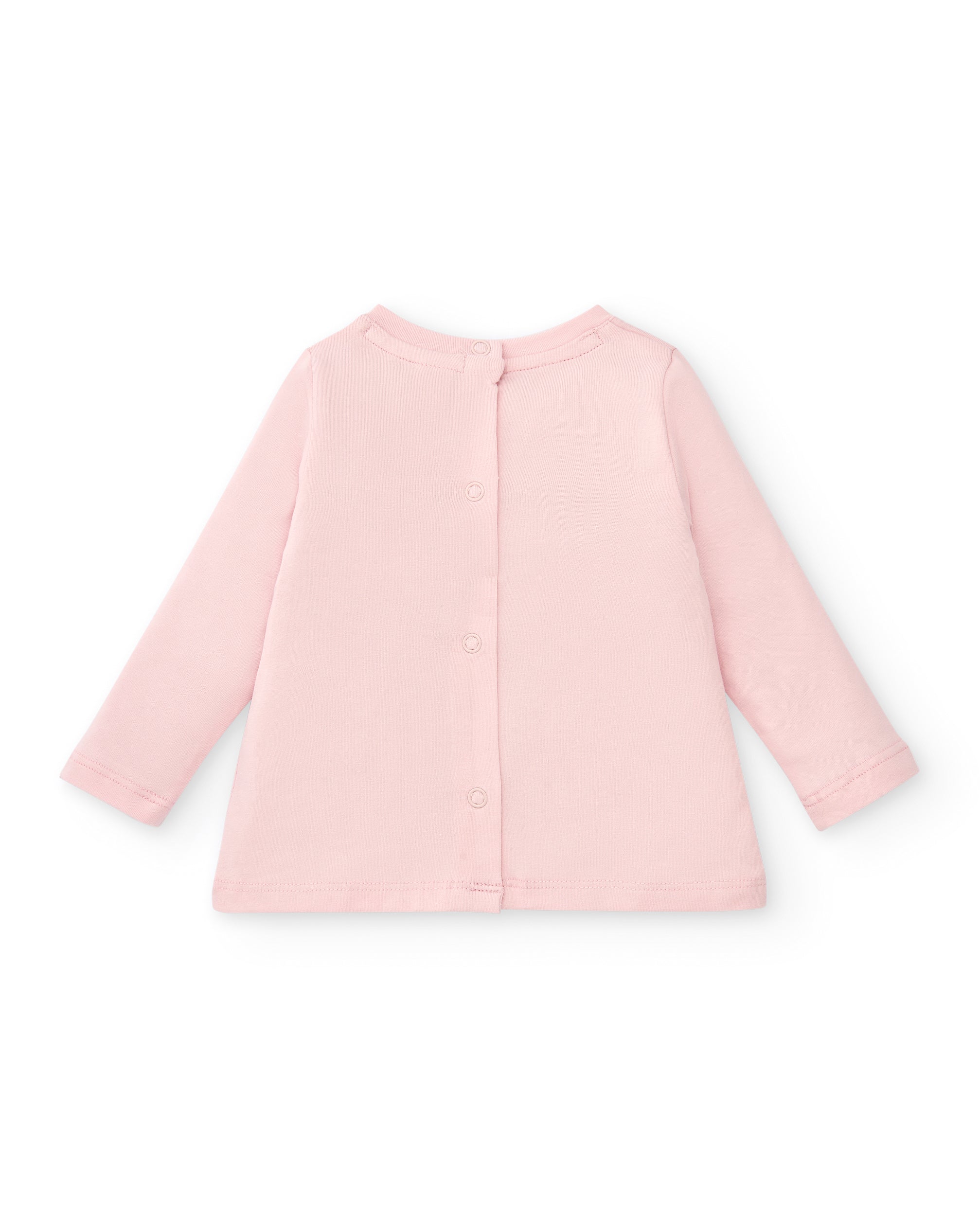 Conjunto de camiseta, chaqueta y pantalones para niña en rosa