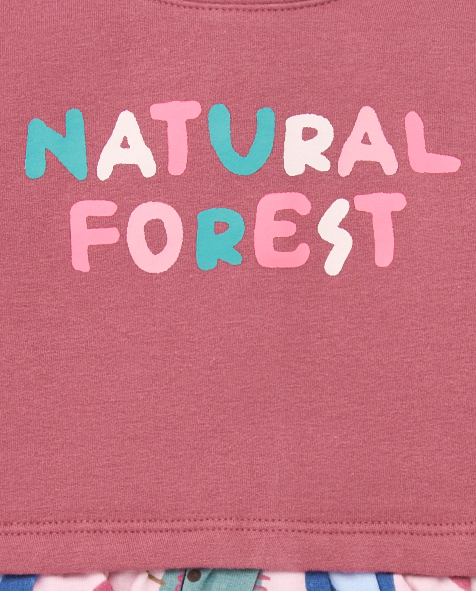 Sudadera vestido para niña en rosa con volantes y estampado