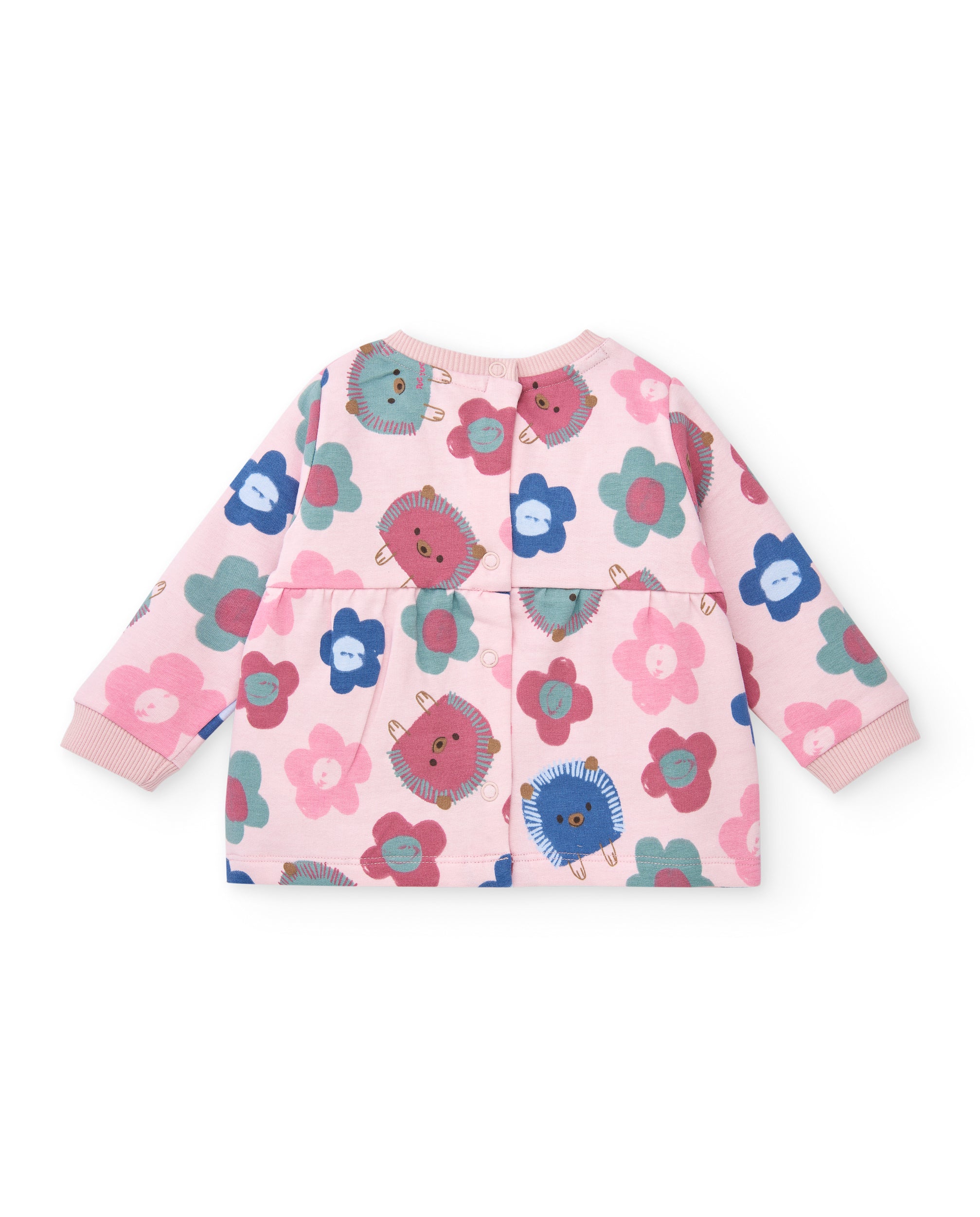 Conjunto de camiseta y leggings para niña en rosa con estampado