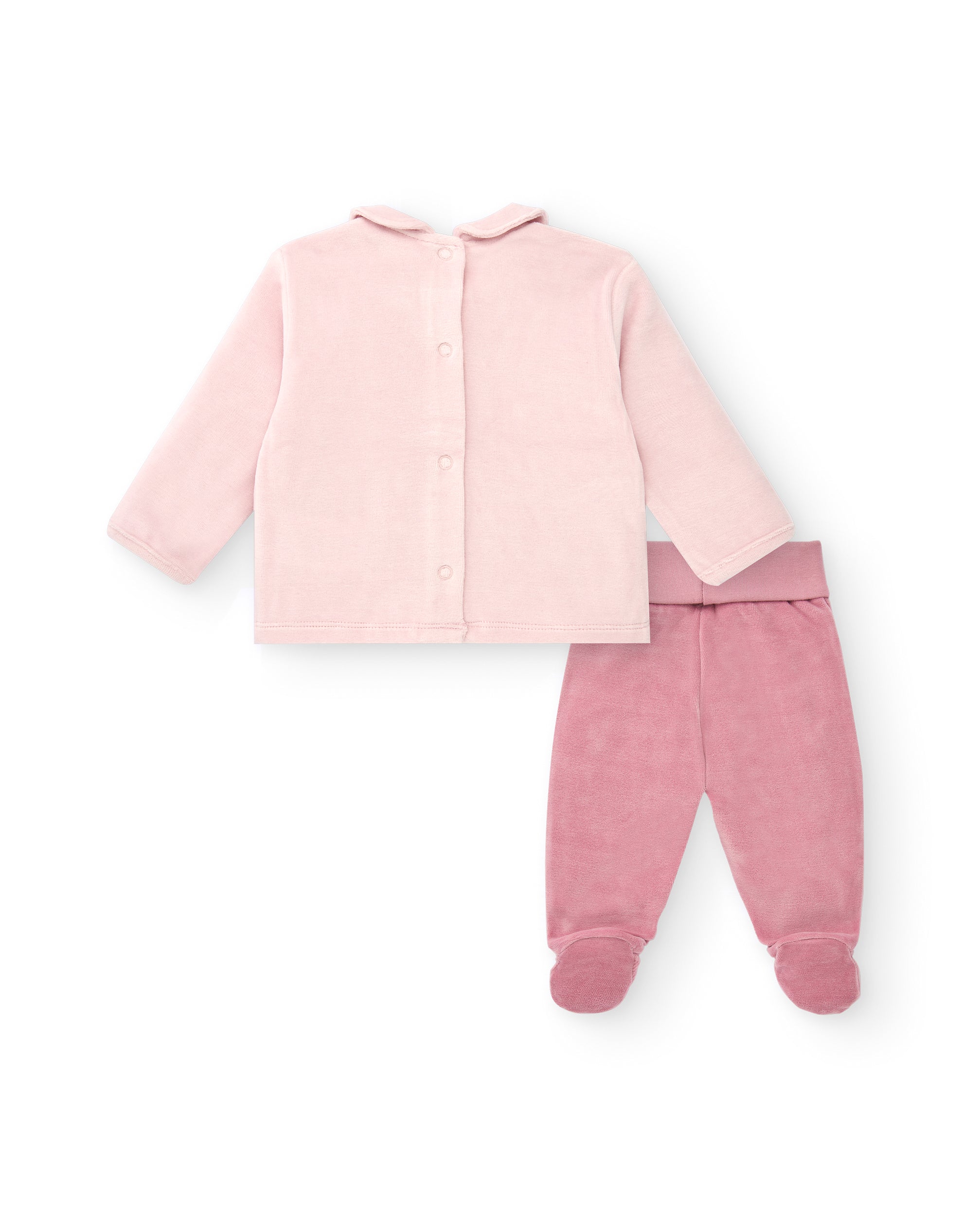 Conjunto para niña en rosa con diseño de erizo y detalles