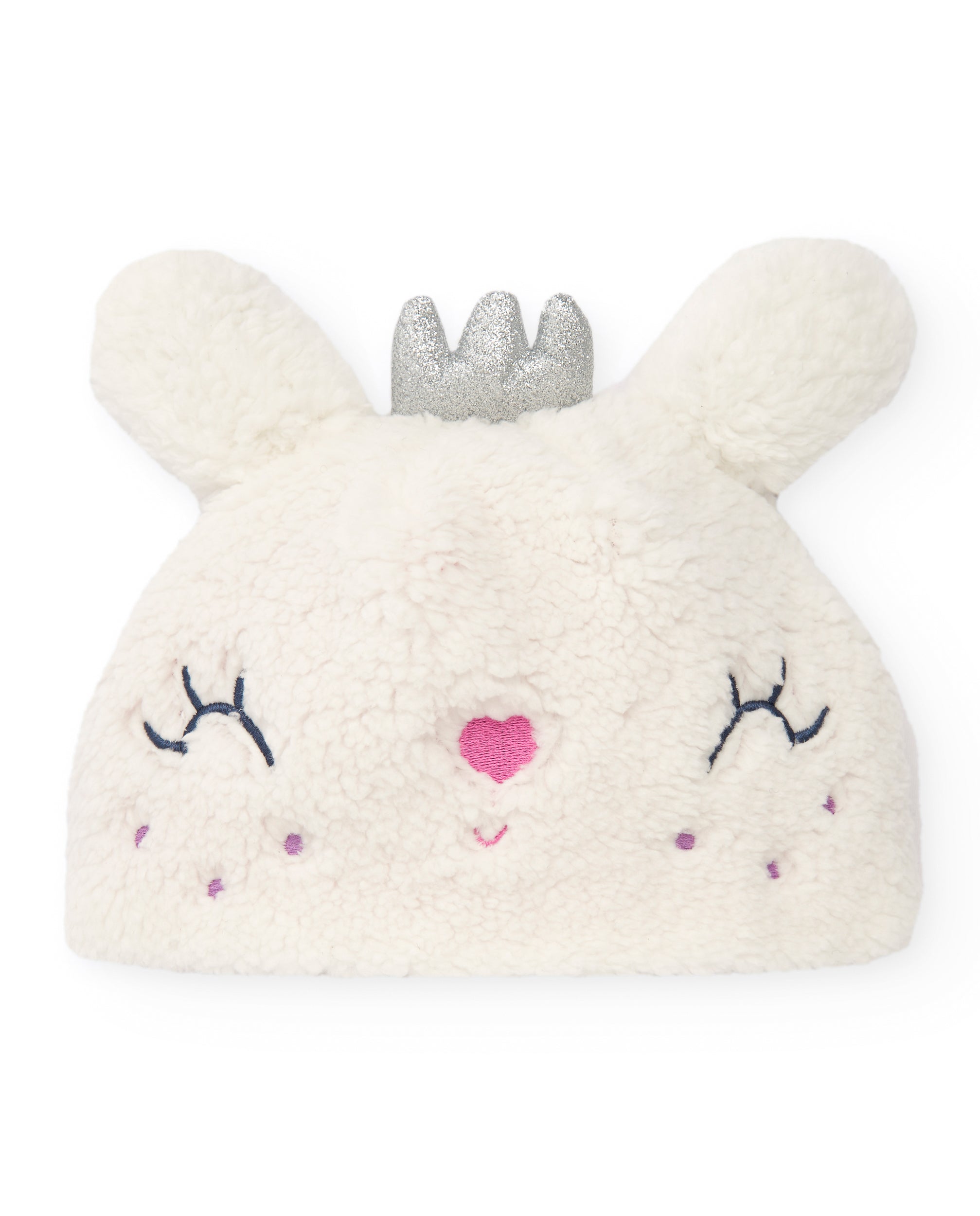 Gorro para niña en blanco con detalle de corona colección