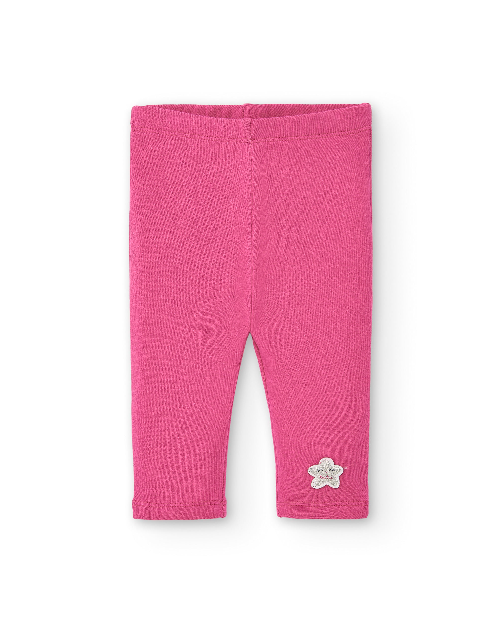 Conjunto para niña en rosa y blanco con estampado de conejitos