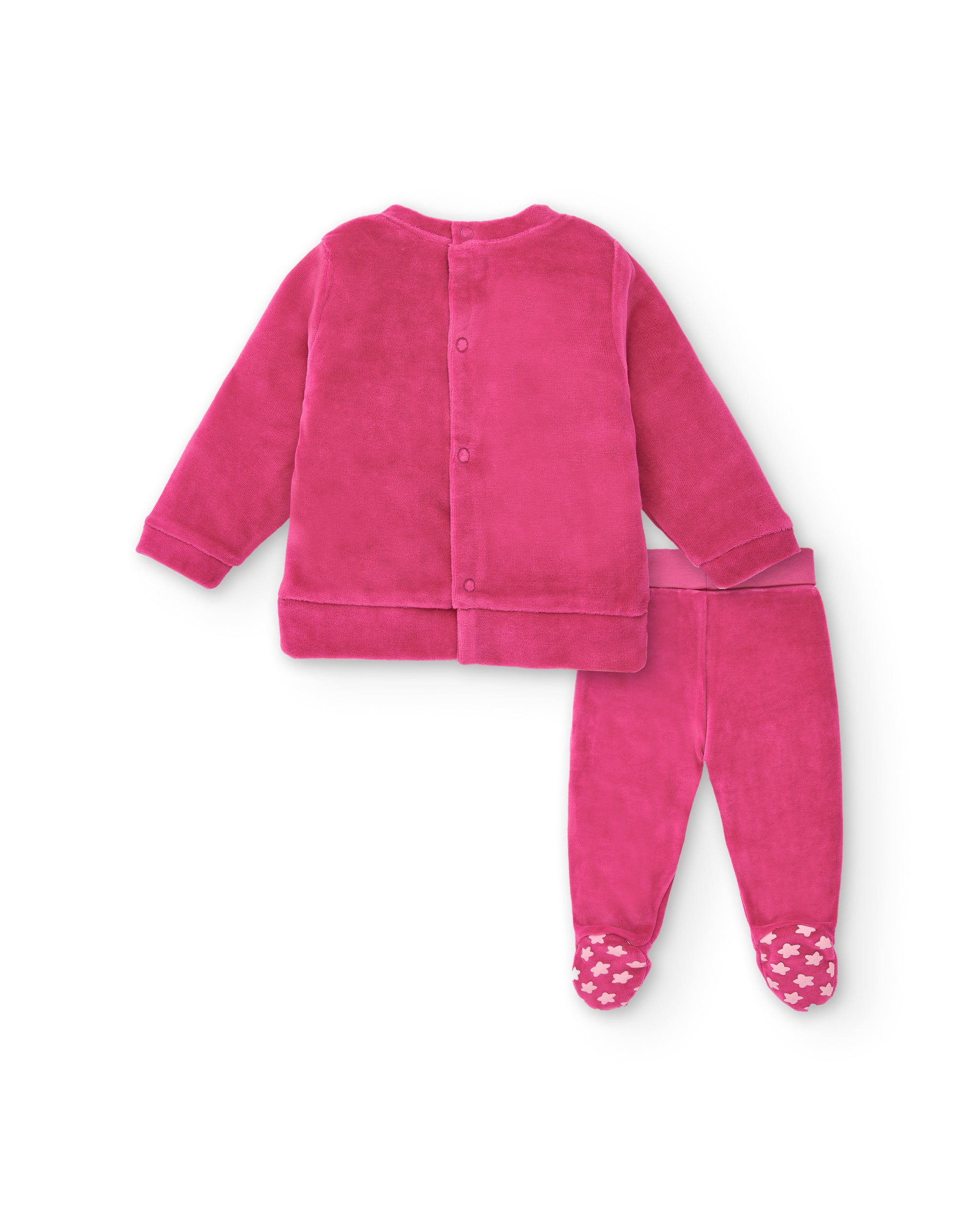 Conjunto para niña en fucsia con aplique de conejito colección
