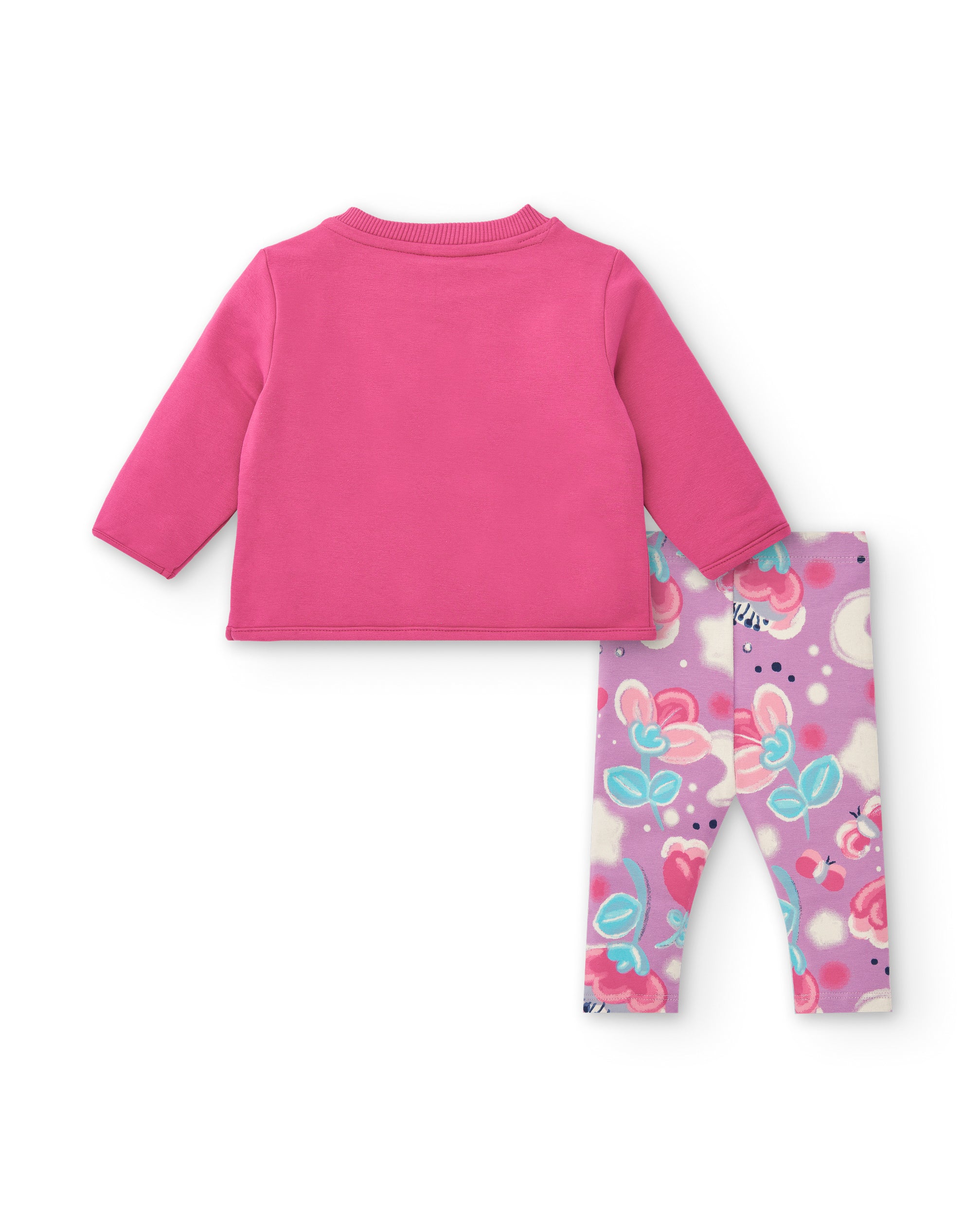 Conjunto para niña en fucsia con detalles brillantes colección